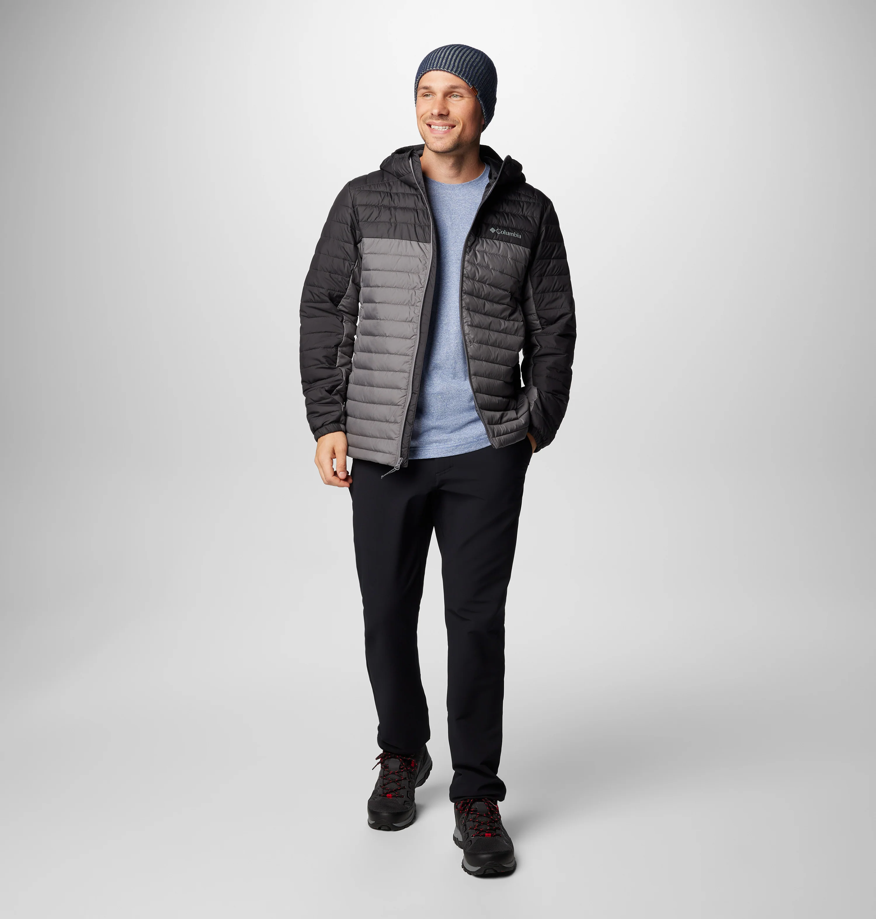 Columbia Men Grey Silver Falls II Hooded Jacket - Image 4