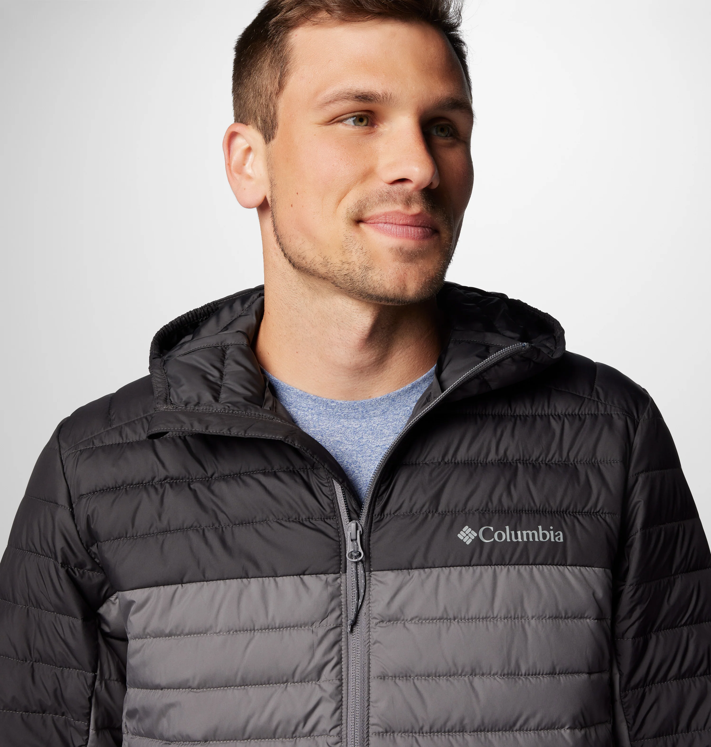 Columbia Men Grey Silver Falls II Hooded Jacket - Image 5