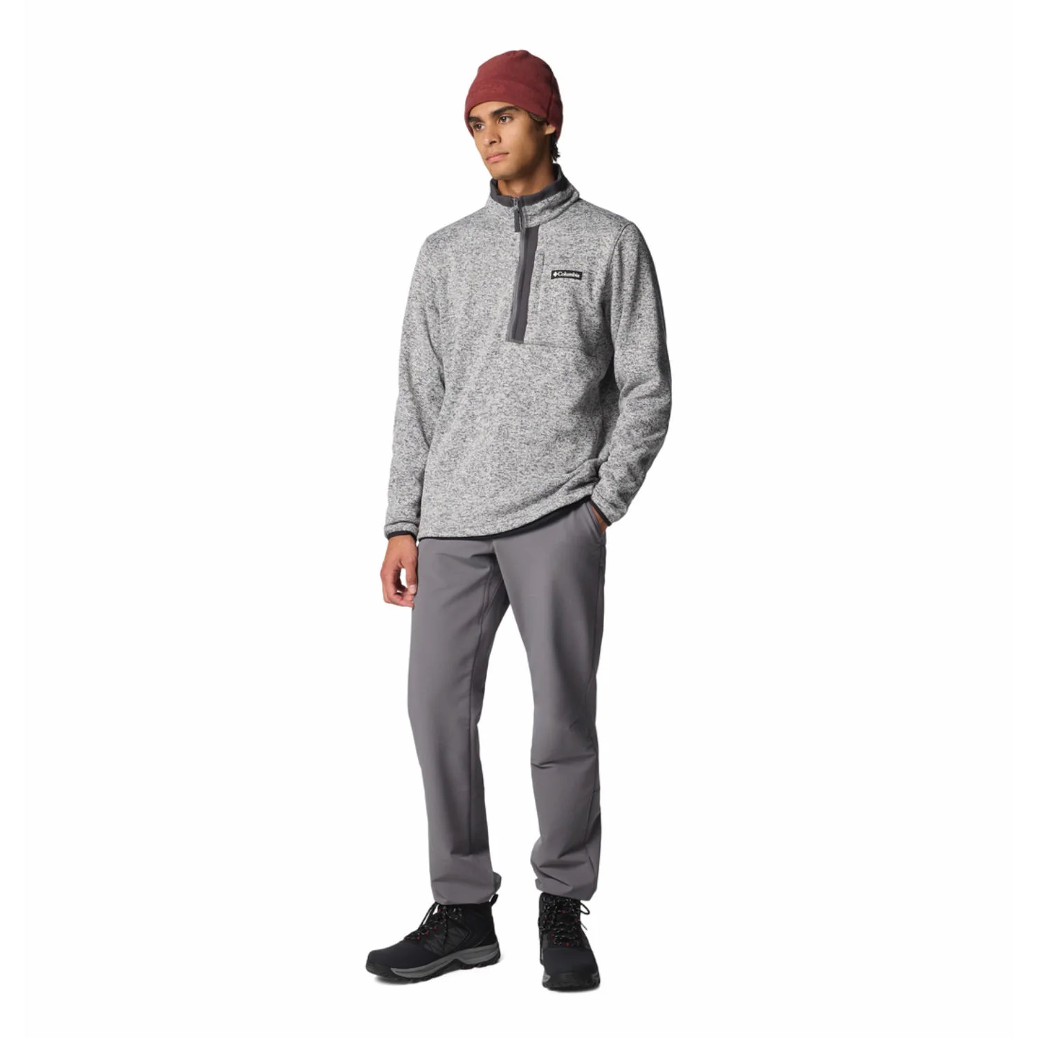 Columbia Men Grey Sweater Weather Half Zip - Image 3