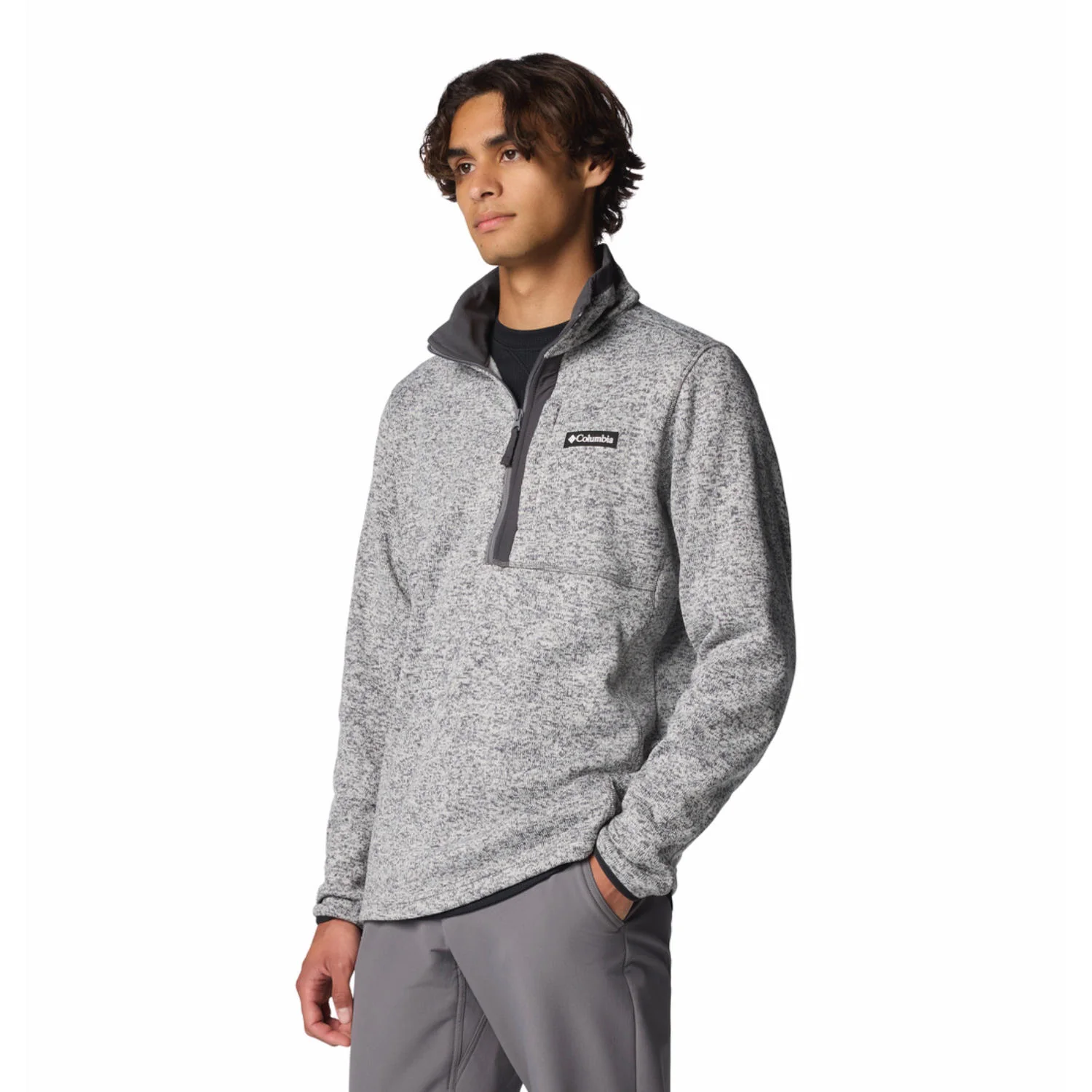 Columbia Men Grey Sweater Weather Half Zip - Image 4