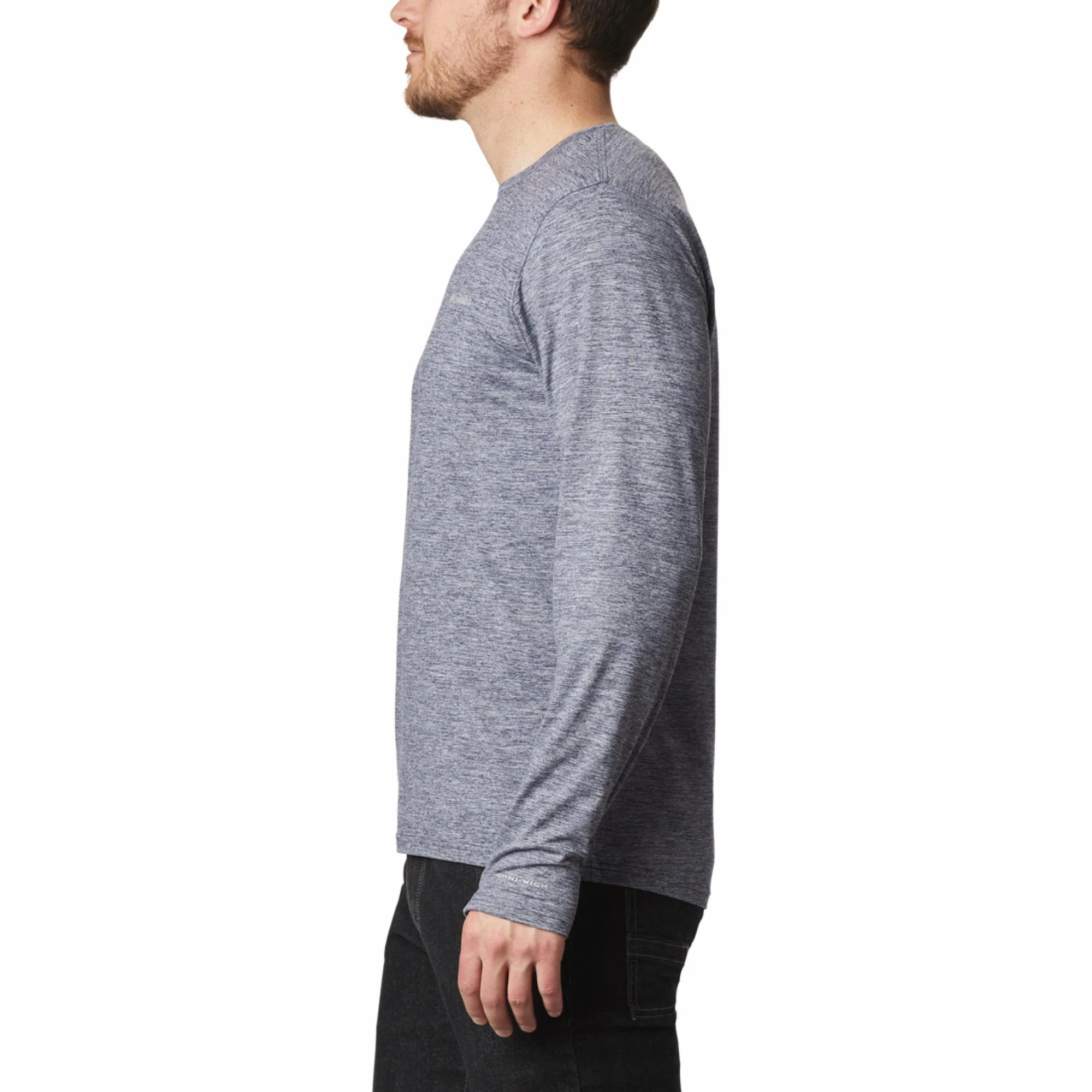 Columbia Men Blue Tech Trail Long Sleeve Crew II (Sun Protection) - Image 3
