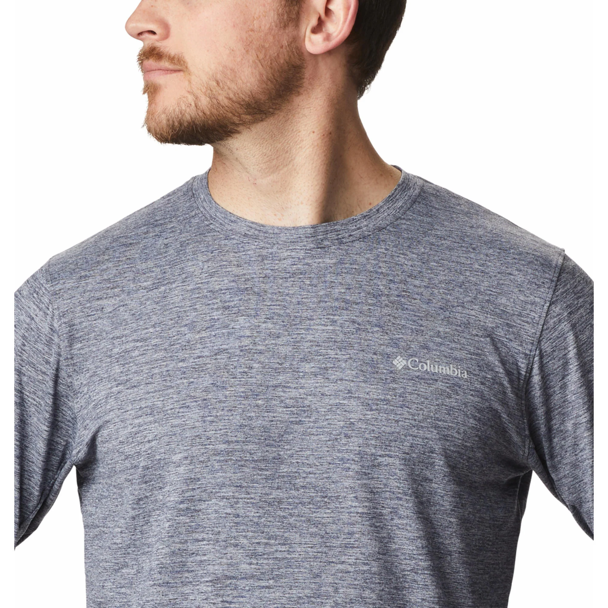 Columbia Men Blue Tech Trail Long Sleeve Crew II (Sun Protection) - Image 4