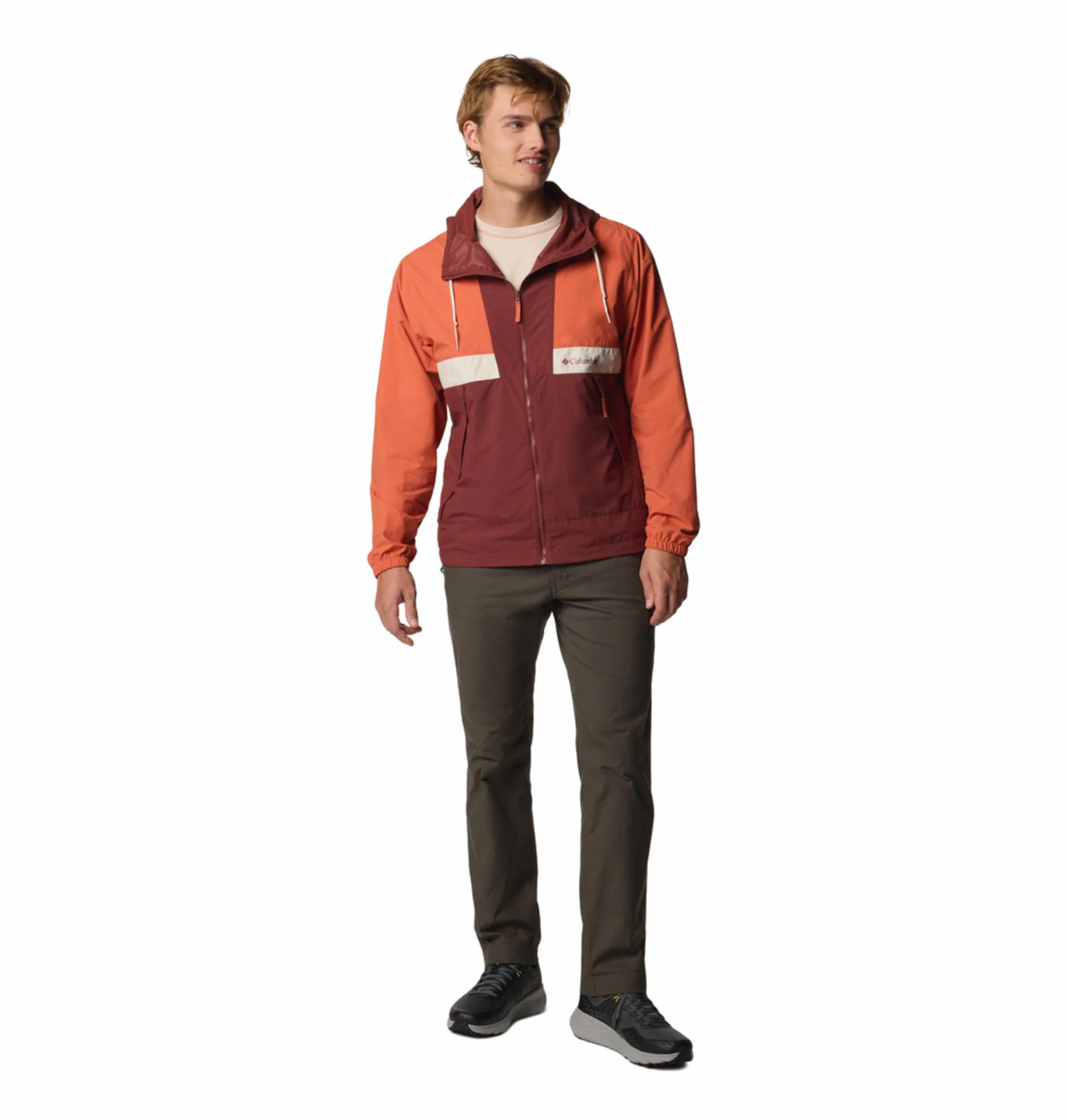 Columbia Men Red Spire Valley Hooded Windbreaker (Sun Protection) - Image 6