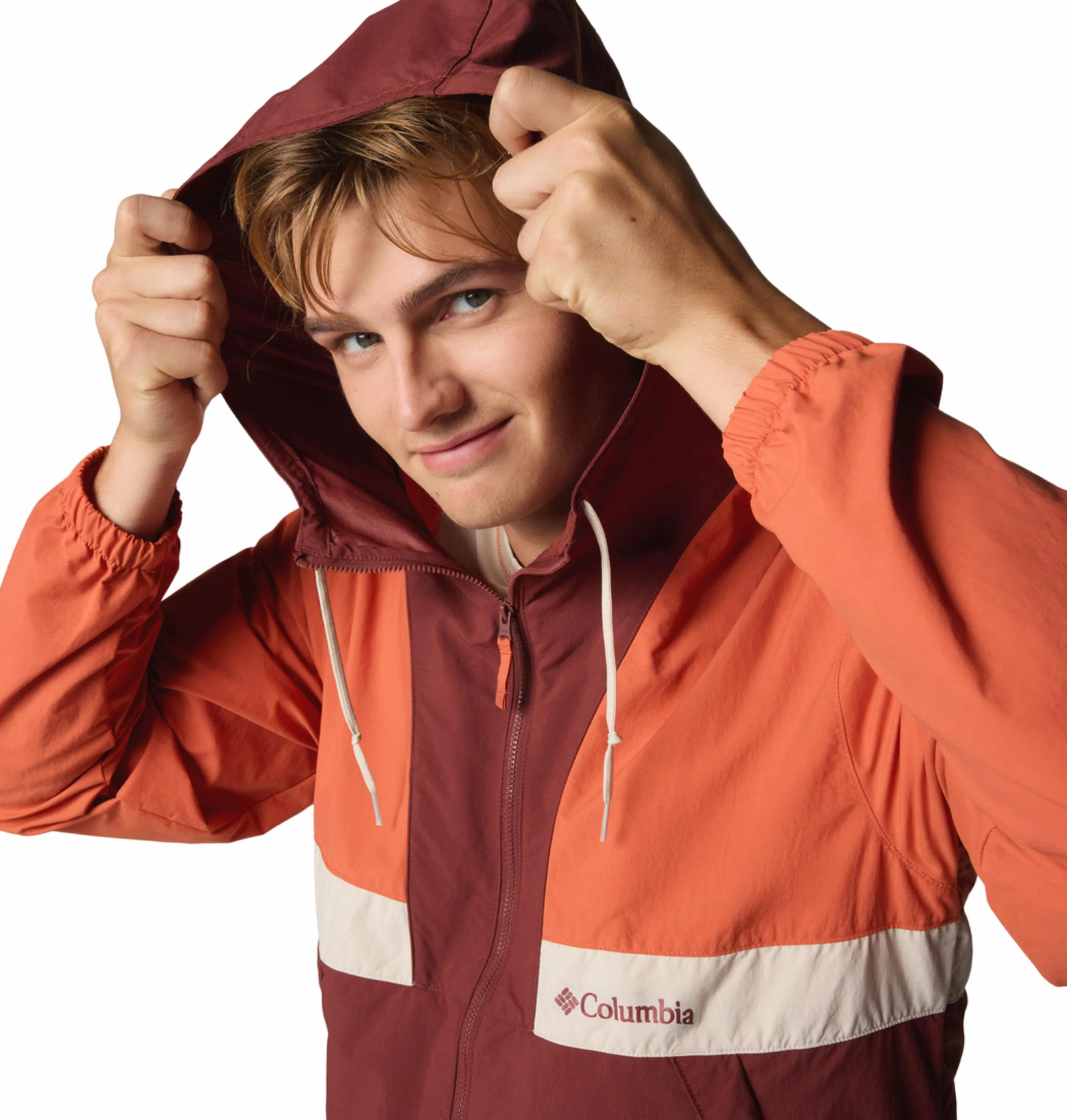 Columbia Men Red Spire Valley Hooded Windbreaker (Sun Protection) - Image 7