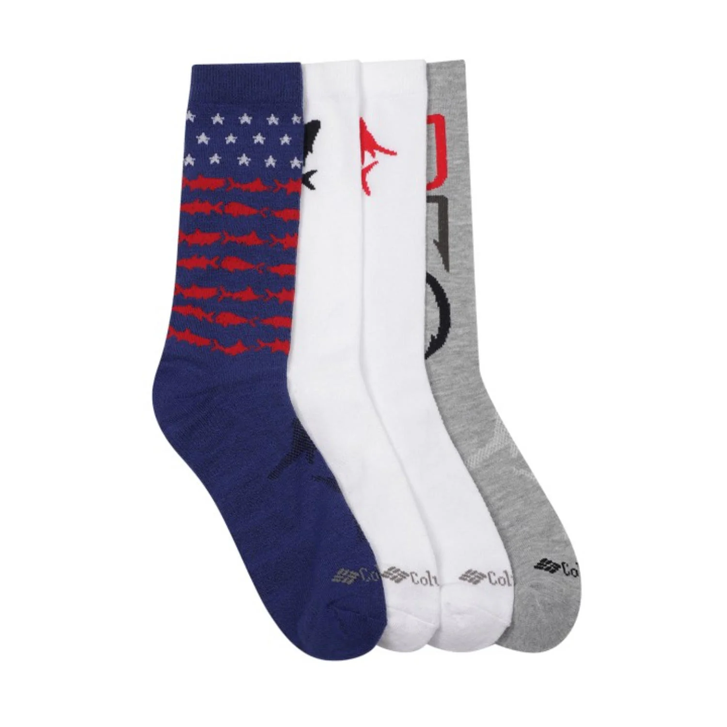 Columbia Men Multi PFG AMERICANA CREW  (4 Pair) (Non Returnable) - Image 2