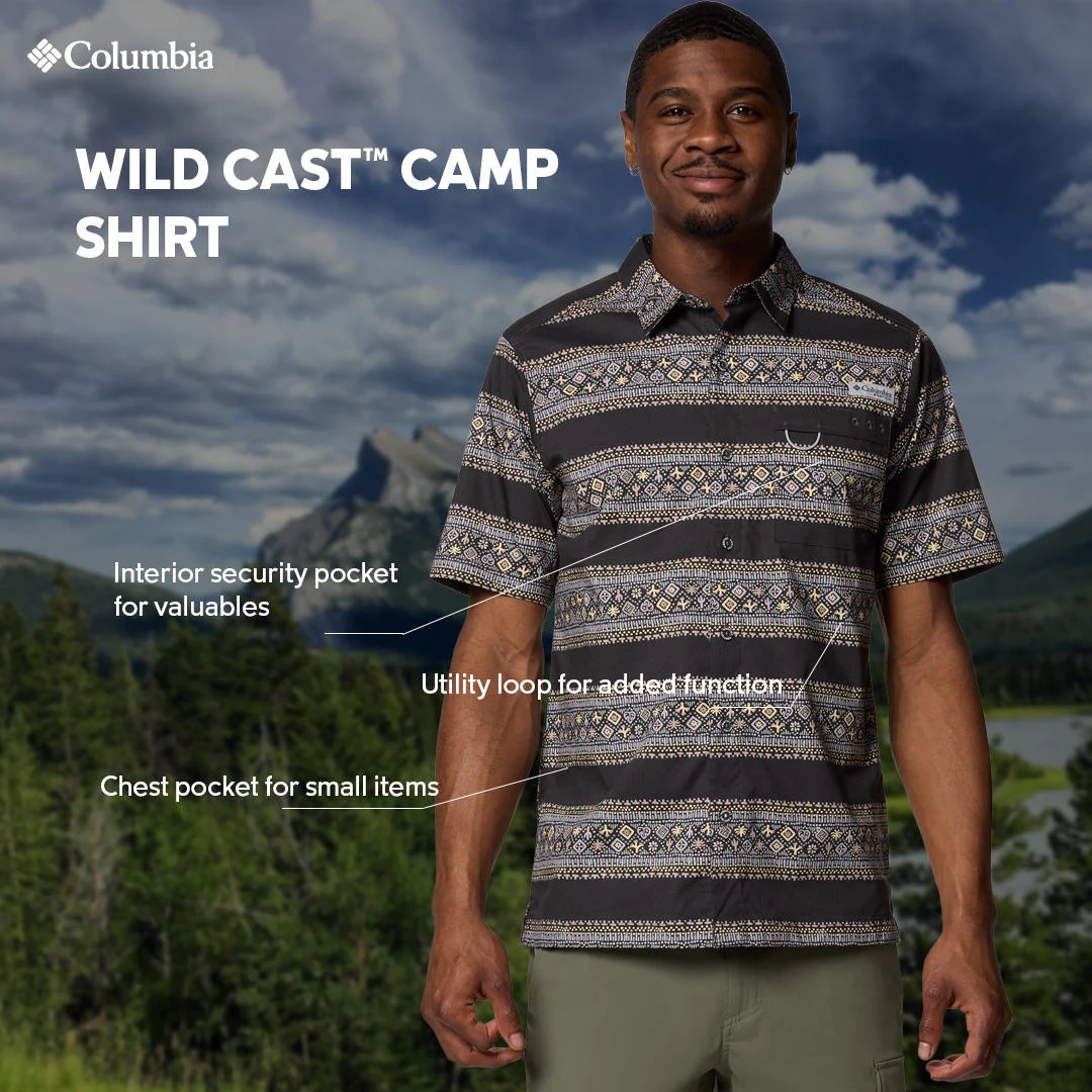 Columbia Men Black Wild Cast Camp Shirt - Image 2