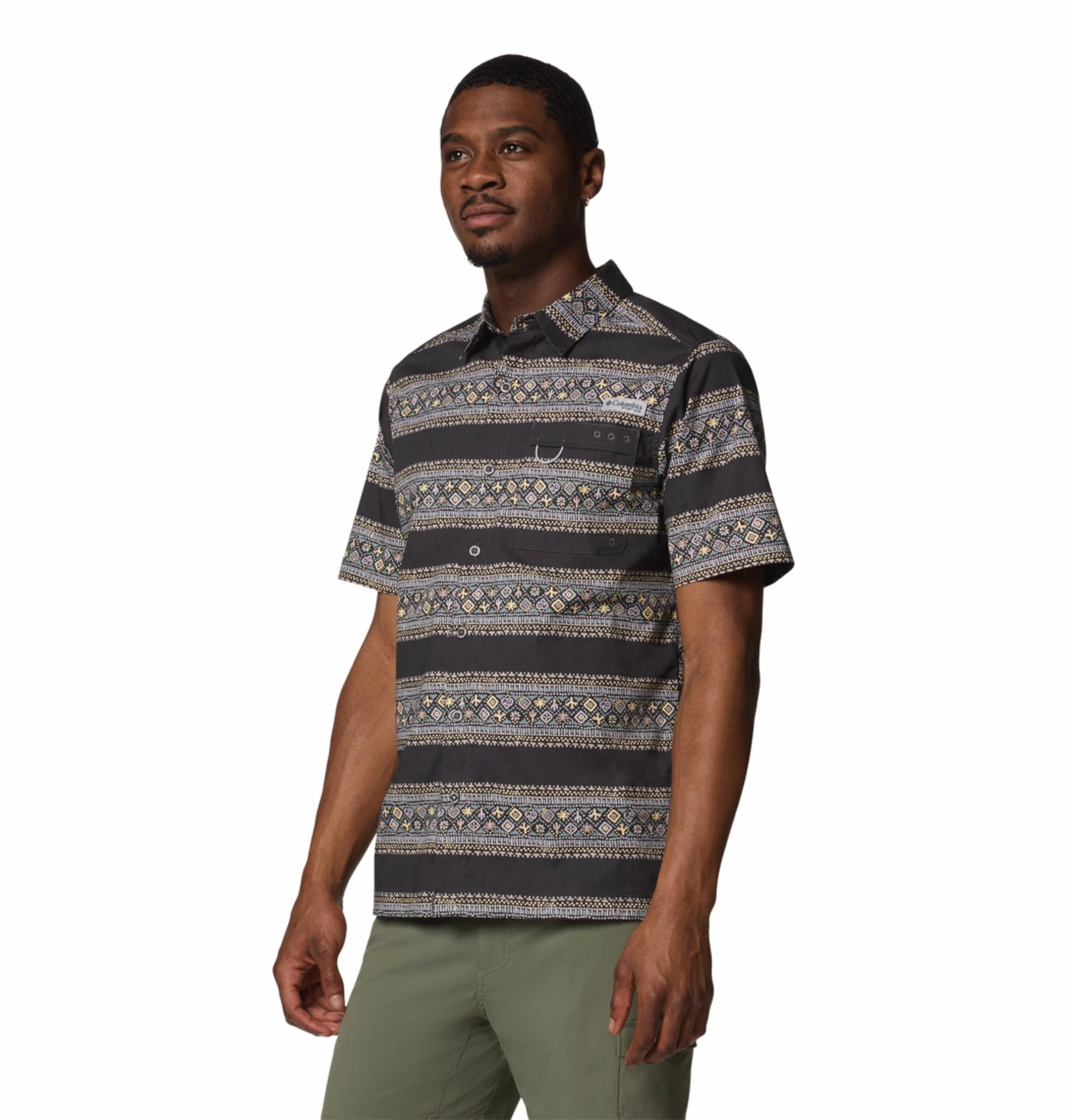 Columbia Men Black Wild Cast Camp Shirt - Image 3