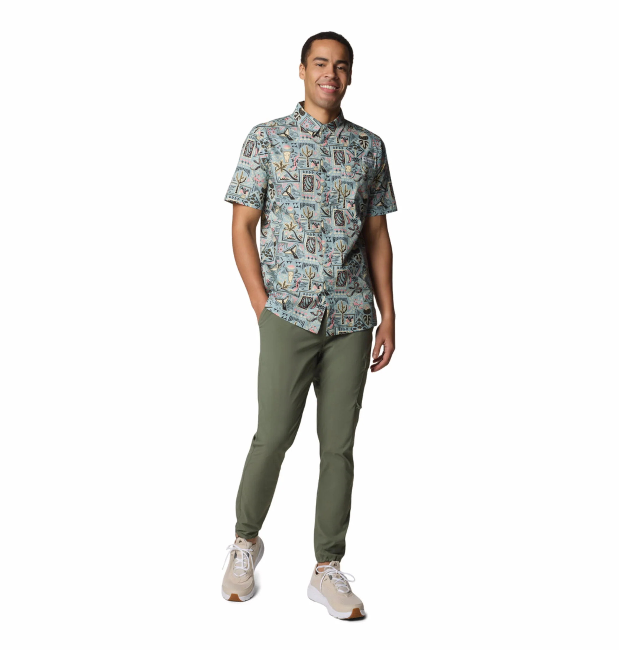 Columbia Men Blue Wild Cast Camp Shirt - Image 6