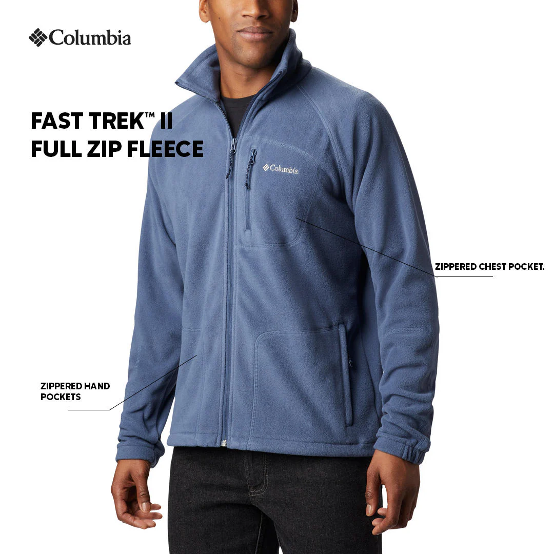Columbia Men Blue Fast Trek II Full Zip Fleece - Image 2