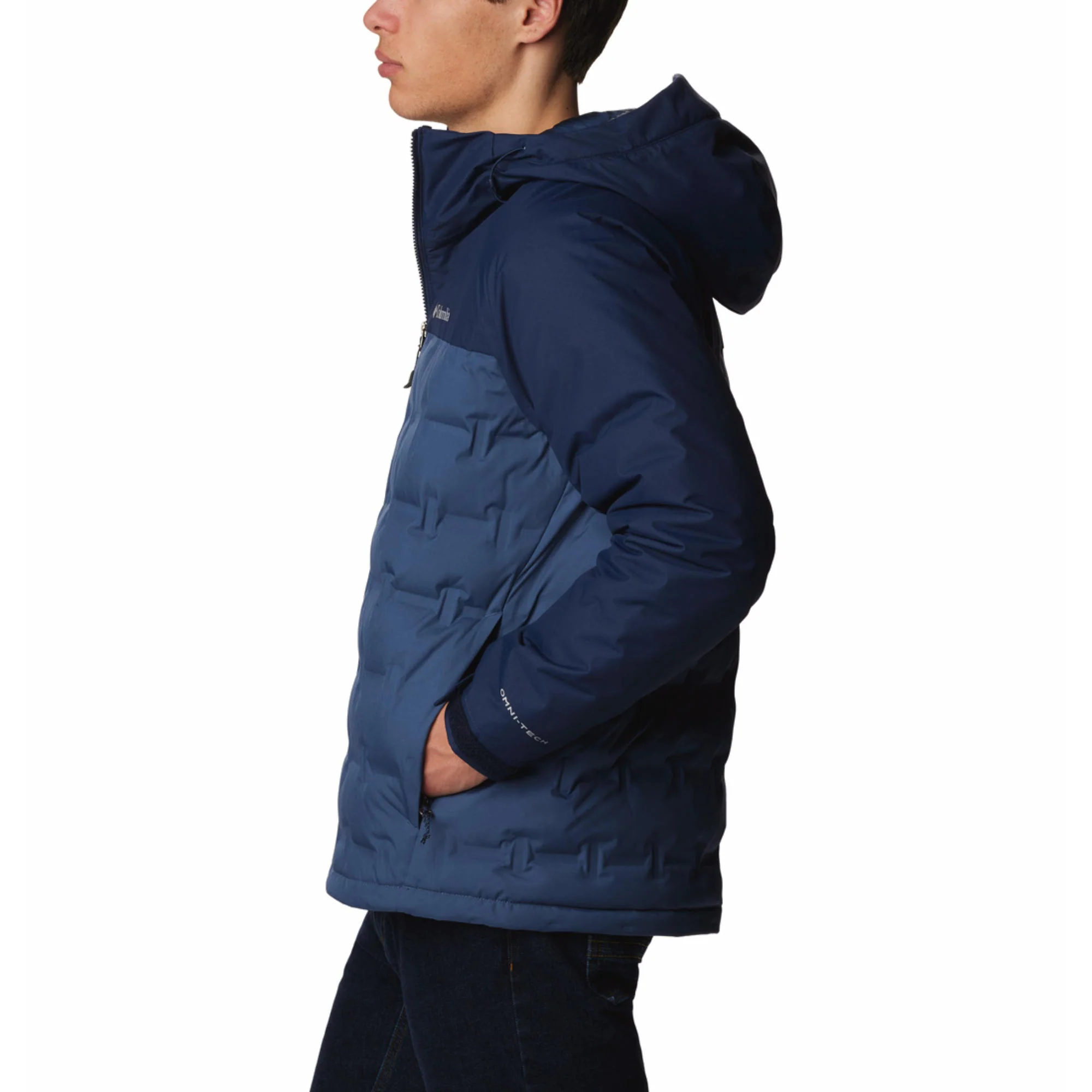 Columbia Men Blue Grand Trek III Down Hooded Jacket - Image 3