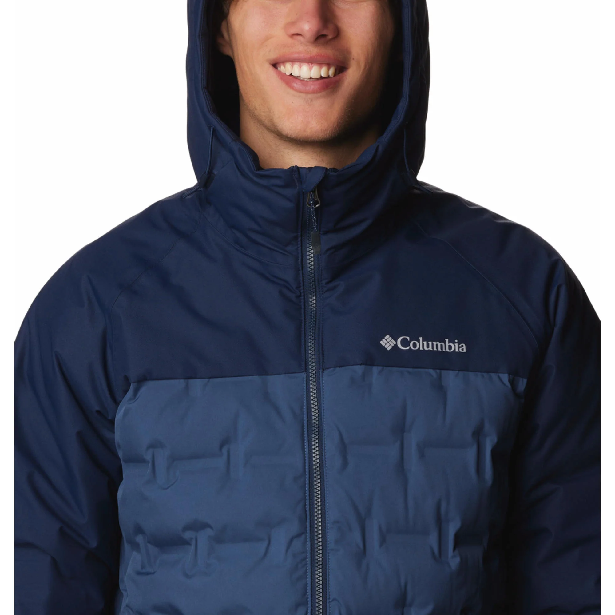 Columbia Men Blue Grand Trek III Down Hooded Jacket - Image 4