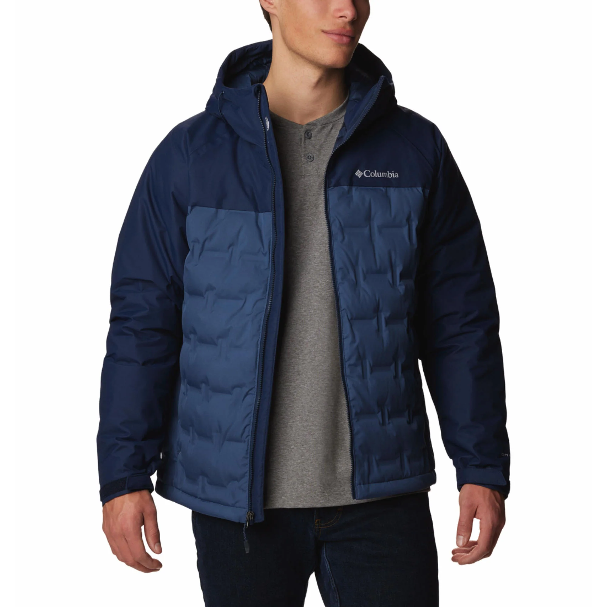 Columbia Men Blue Grand Trek III Down Hooded Jacket - Image 8