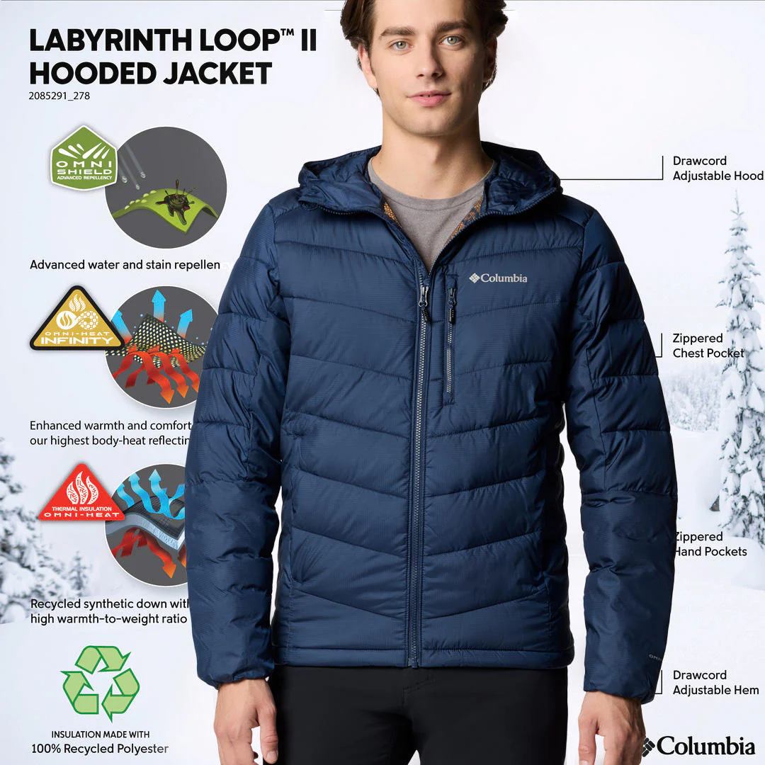 Columbia Men Blue Labyrinth Loop II Hooded Jacket - Image 2