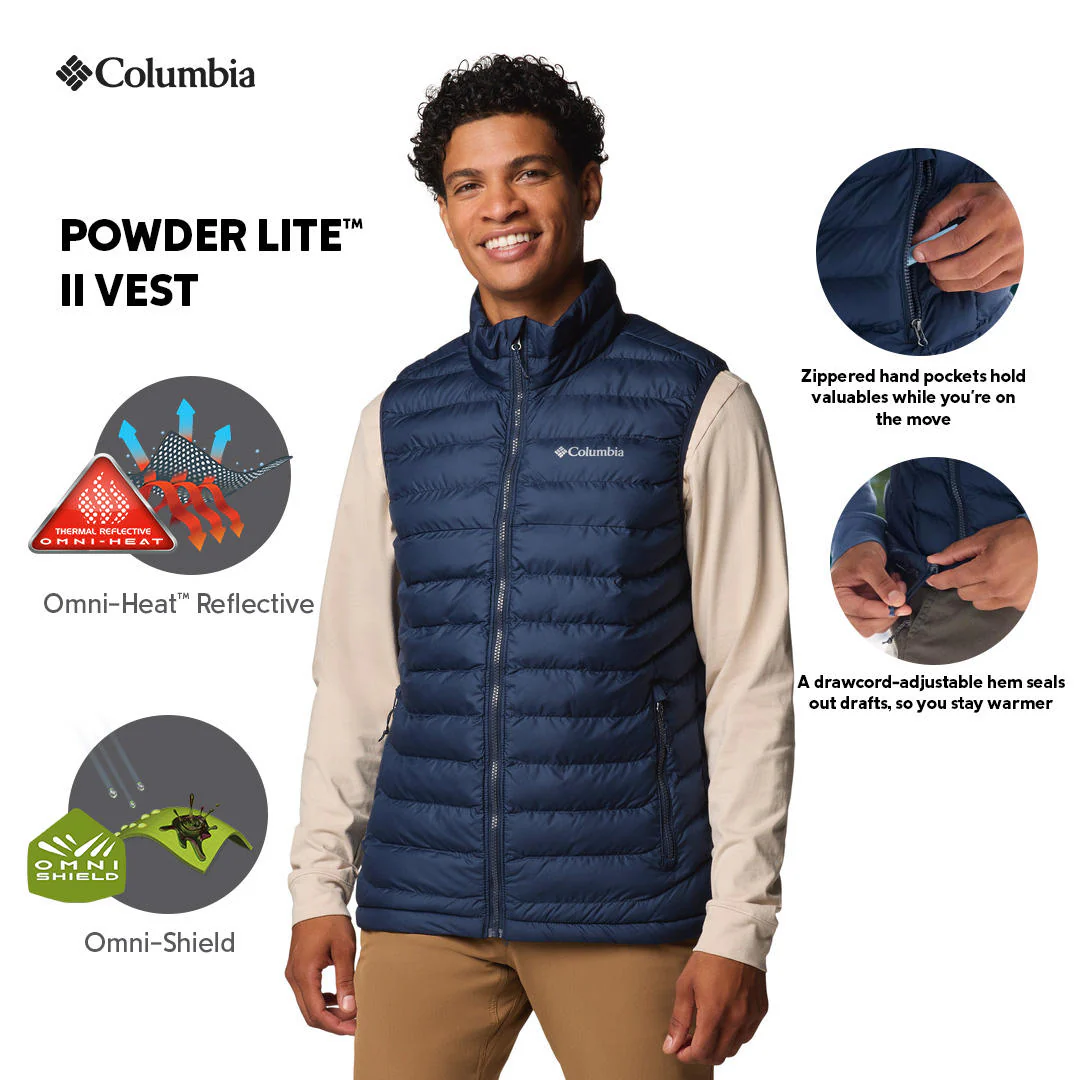 Columbia Men Blue Powder Lite II Vest - Image 2