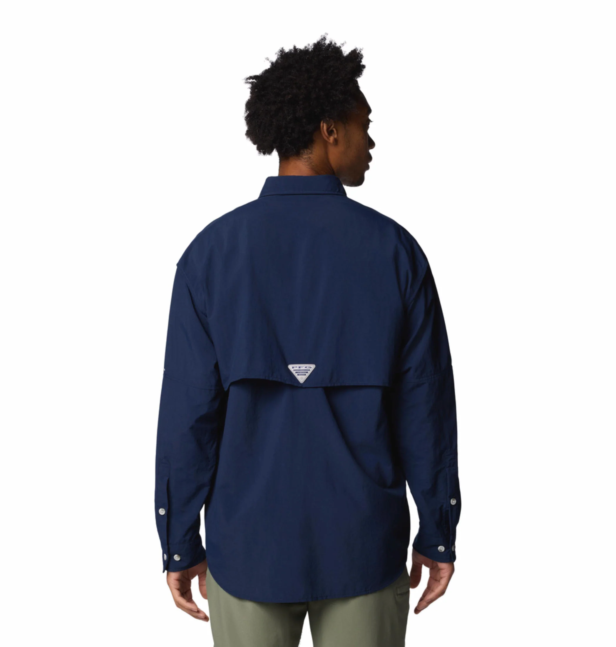 Columbia Men Blue Bahama II L/S Shirt (Sun Protection) - Image 5
