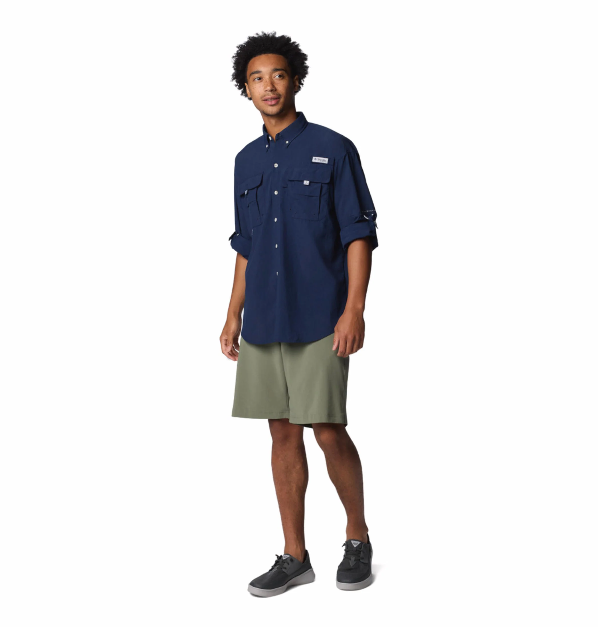 Columbia Men Blue Bahama II L/S Shirt (Sun Protection) - Image 6