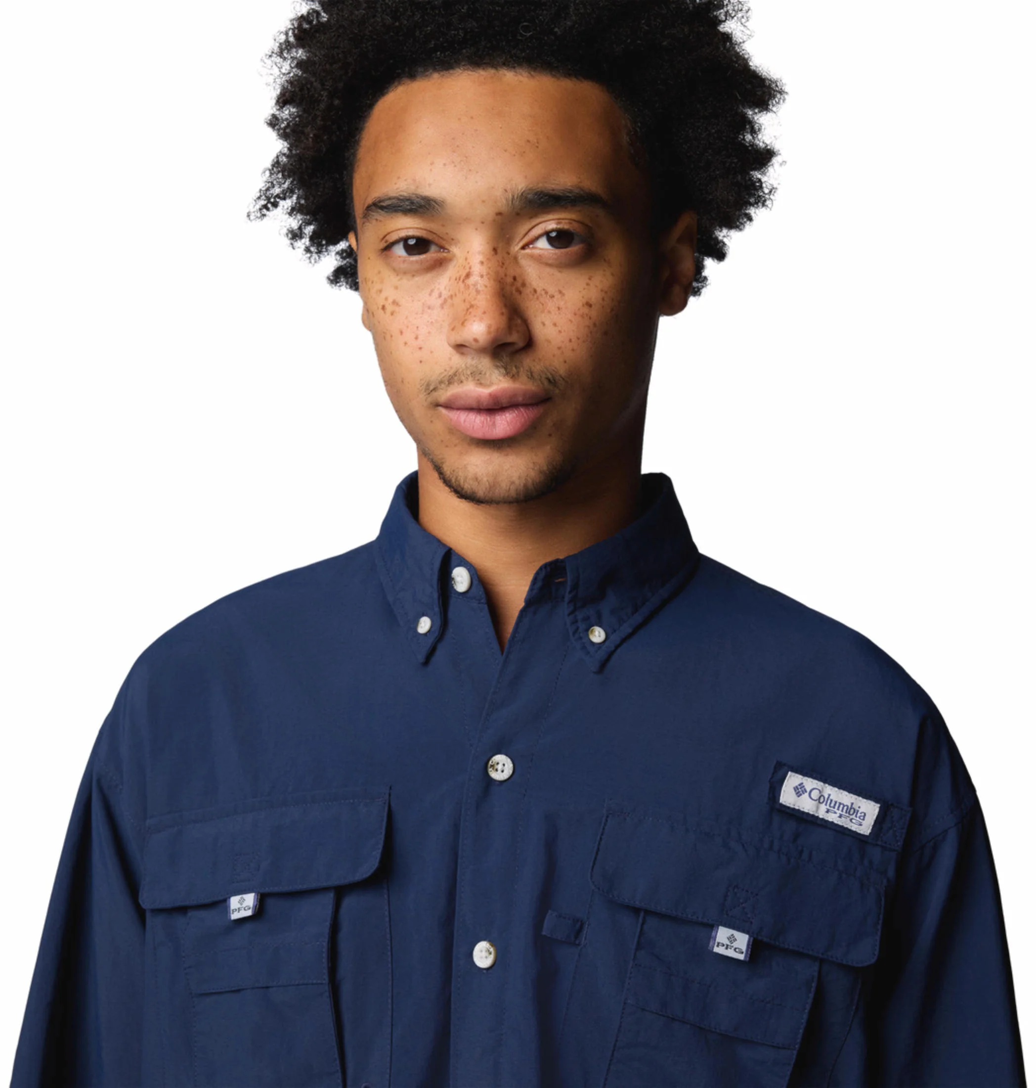 Columbia Men Blue Bahama II L/S Shirt (Sun Protection) - Image 7