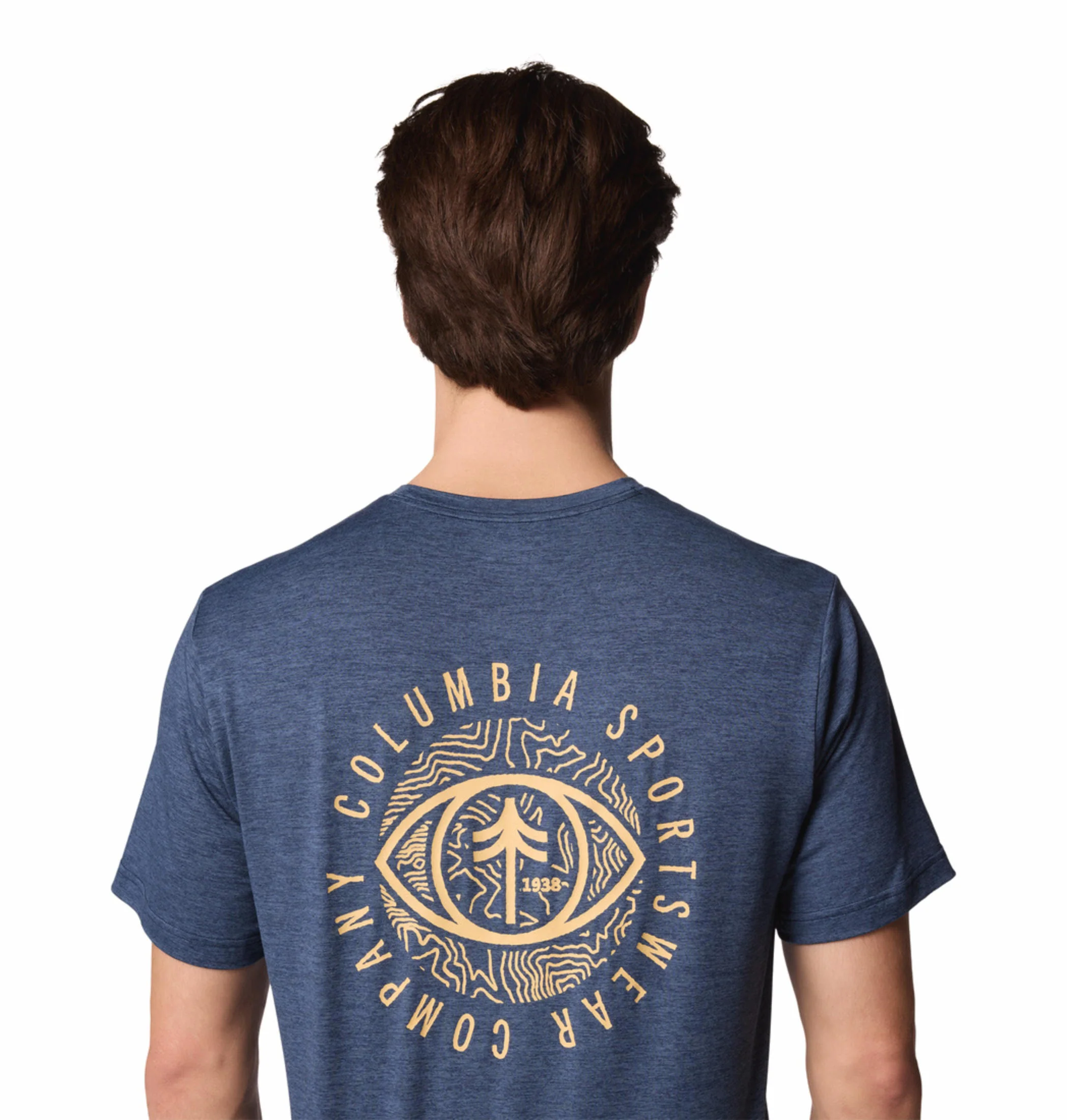 Columbia Men Blue Kwick Hike Back Graphic SS Tee (Sun Protection) - Image 7