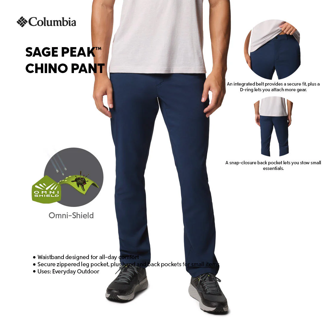 Columbia Men Blue Sage Peak Chino Pant - Image 2