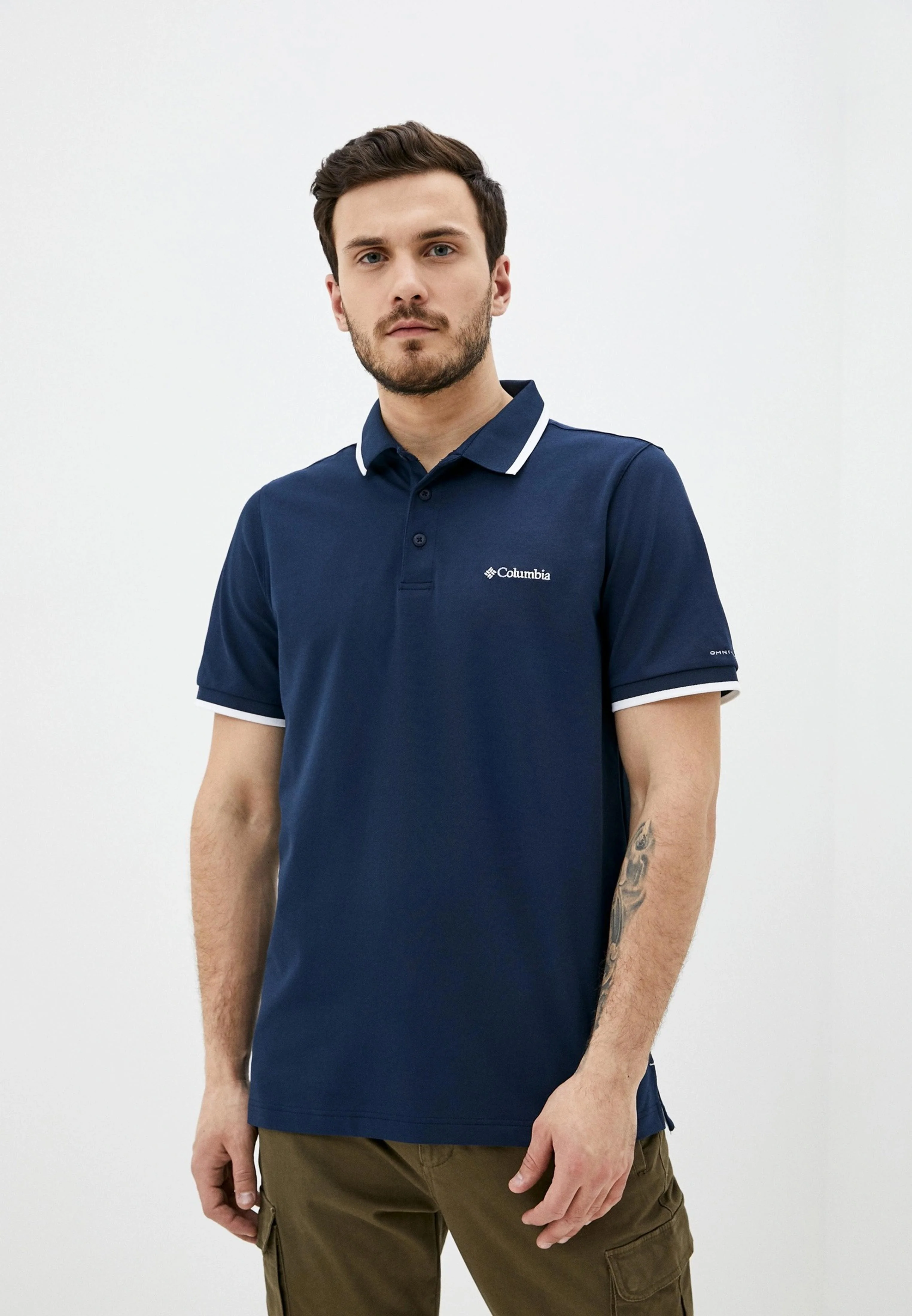 Columbia Men Blue Cove Dome Butte Solid Pique Polo (Sun Protection) - Image 4