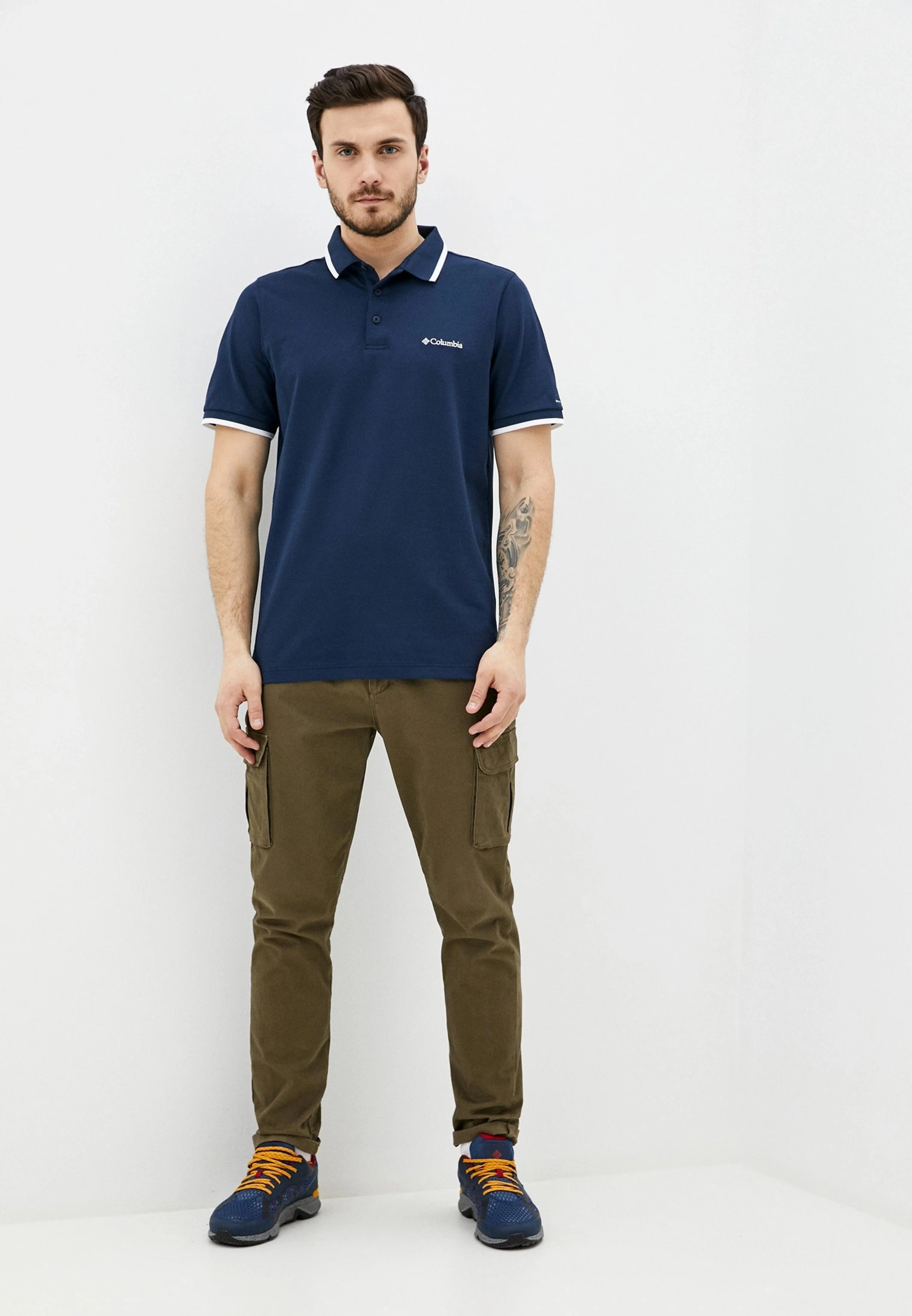 Columbia Men Blue Cove Dome Butte Solid Pique Polo (Sun Protection) - Image 6