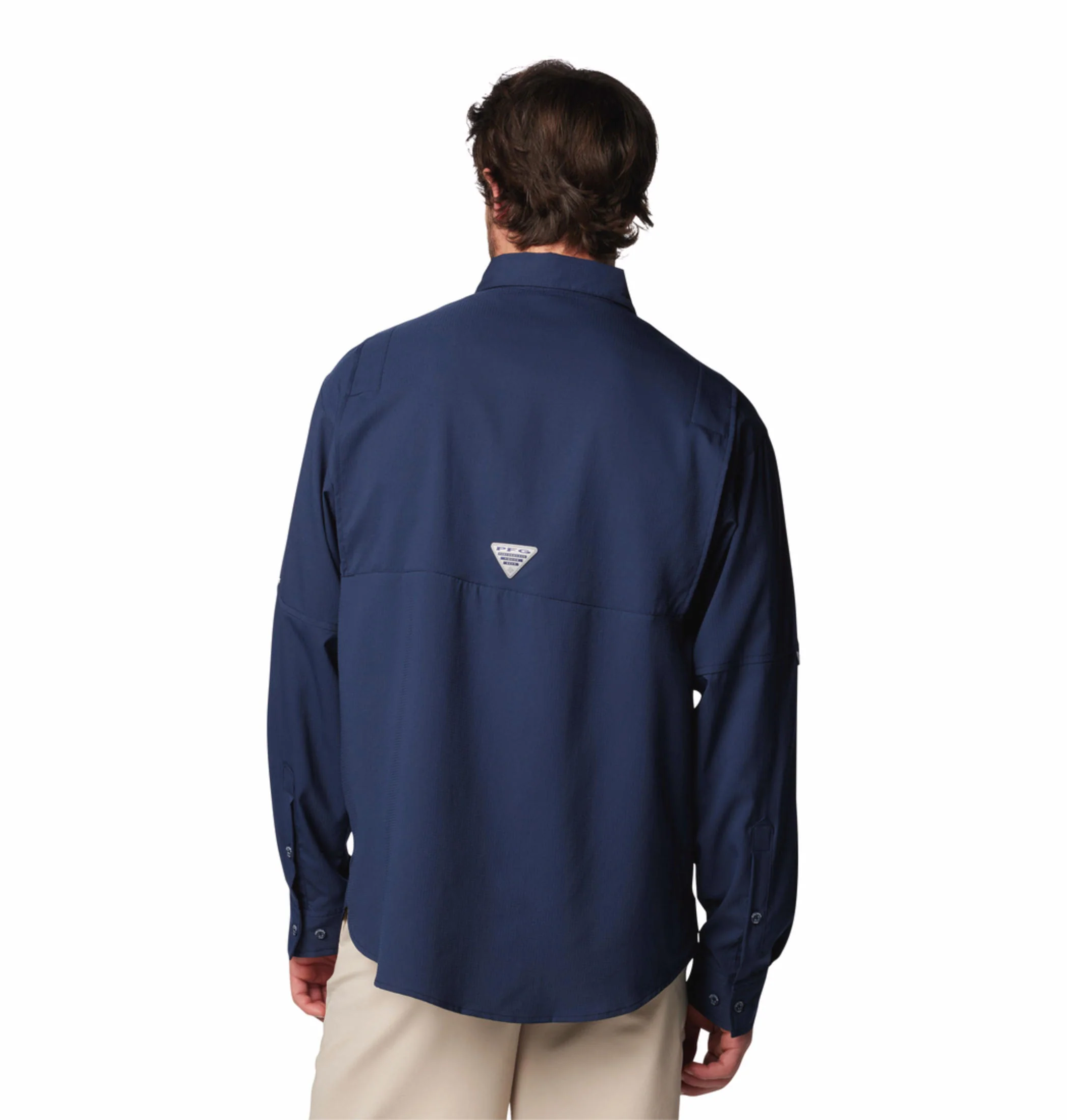Columbia Men Blue Tamiami II LS Shirt (Sun Protection) - Image 5