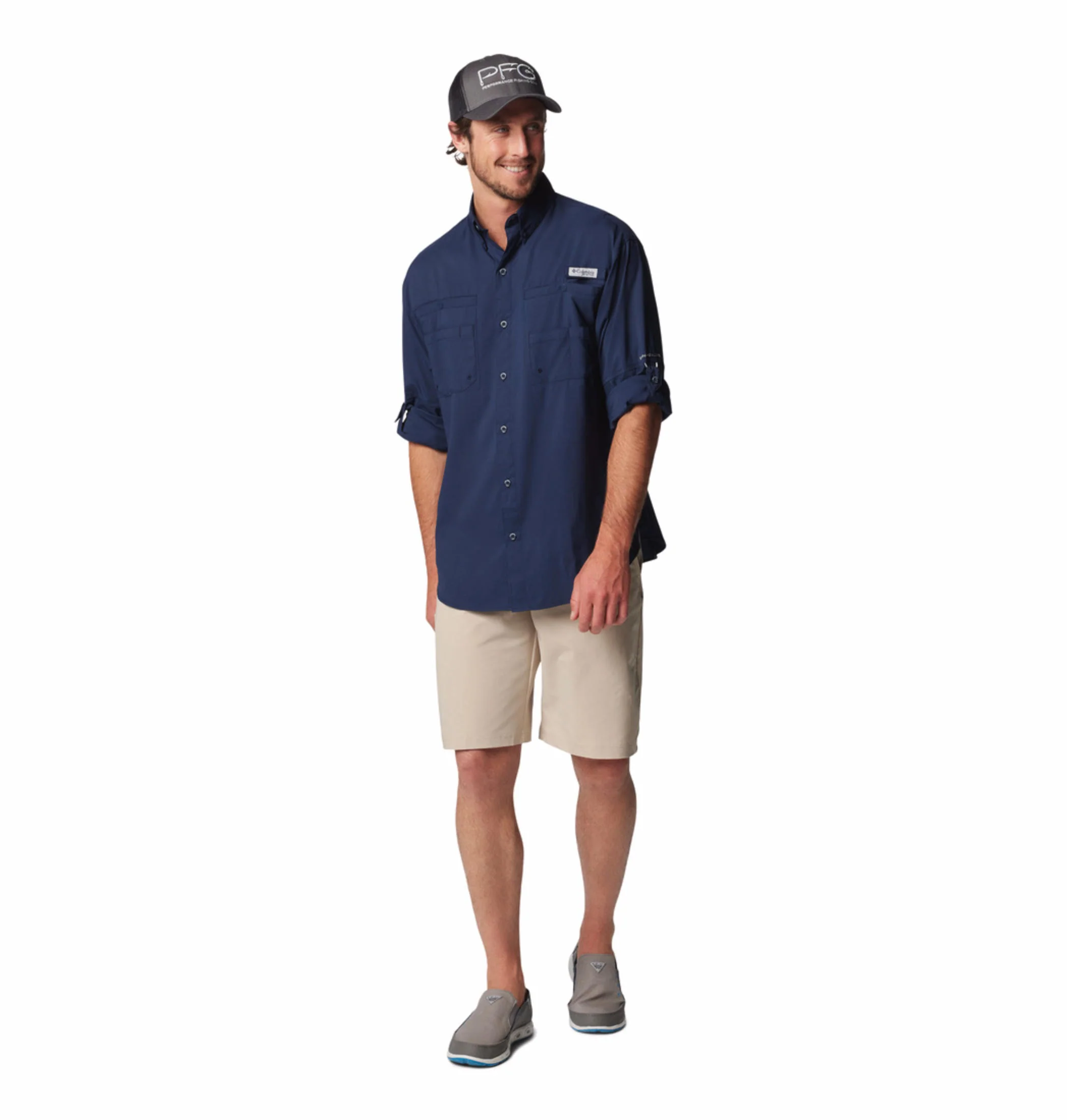 Columbia Men Blue Tamiami II LS Shirt (Sun Protection) - Image 6