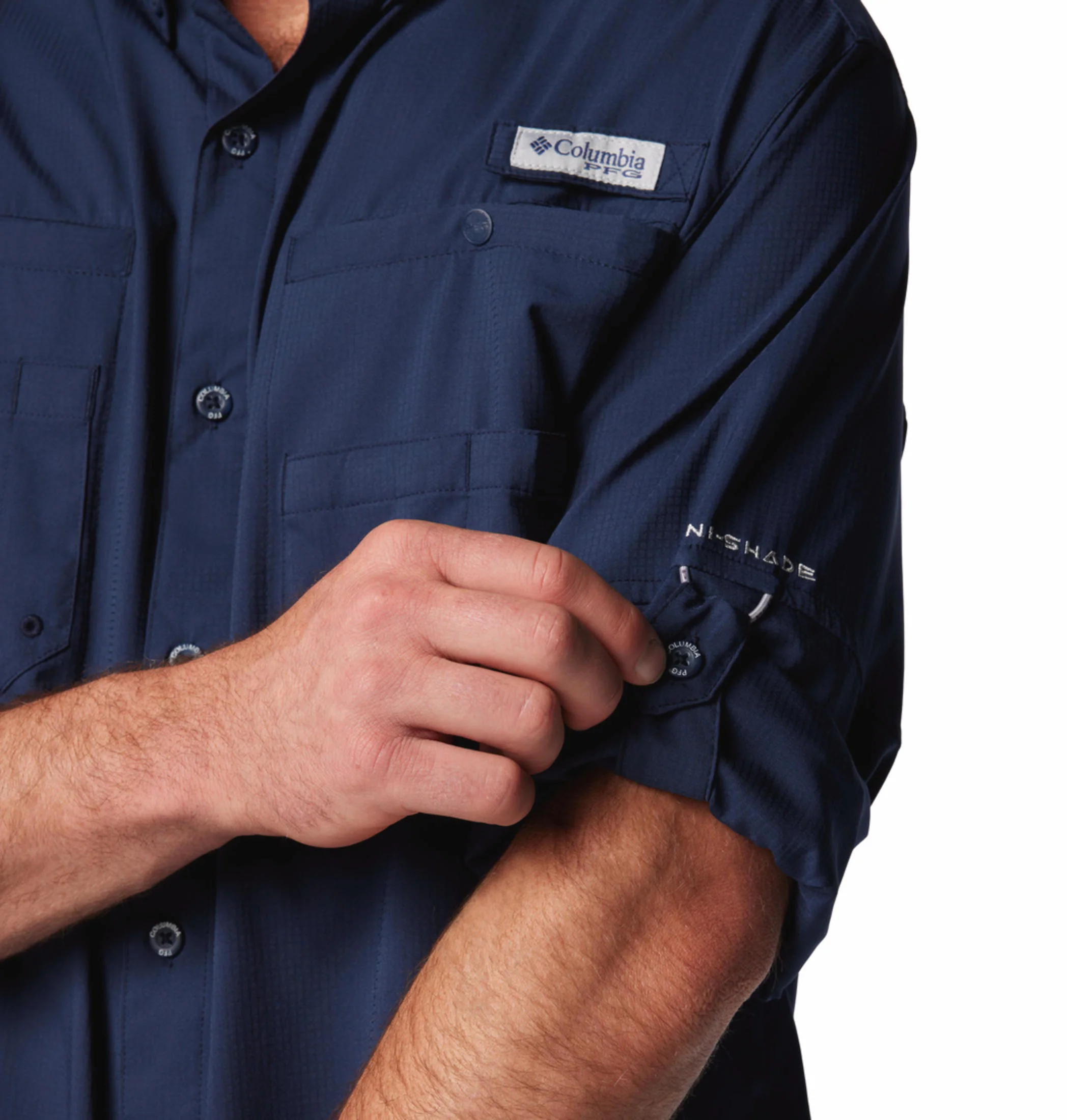 Columbia Men Blue Tamiami II LS Shirt (Sun Protection) - Image 7