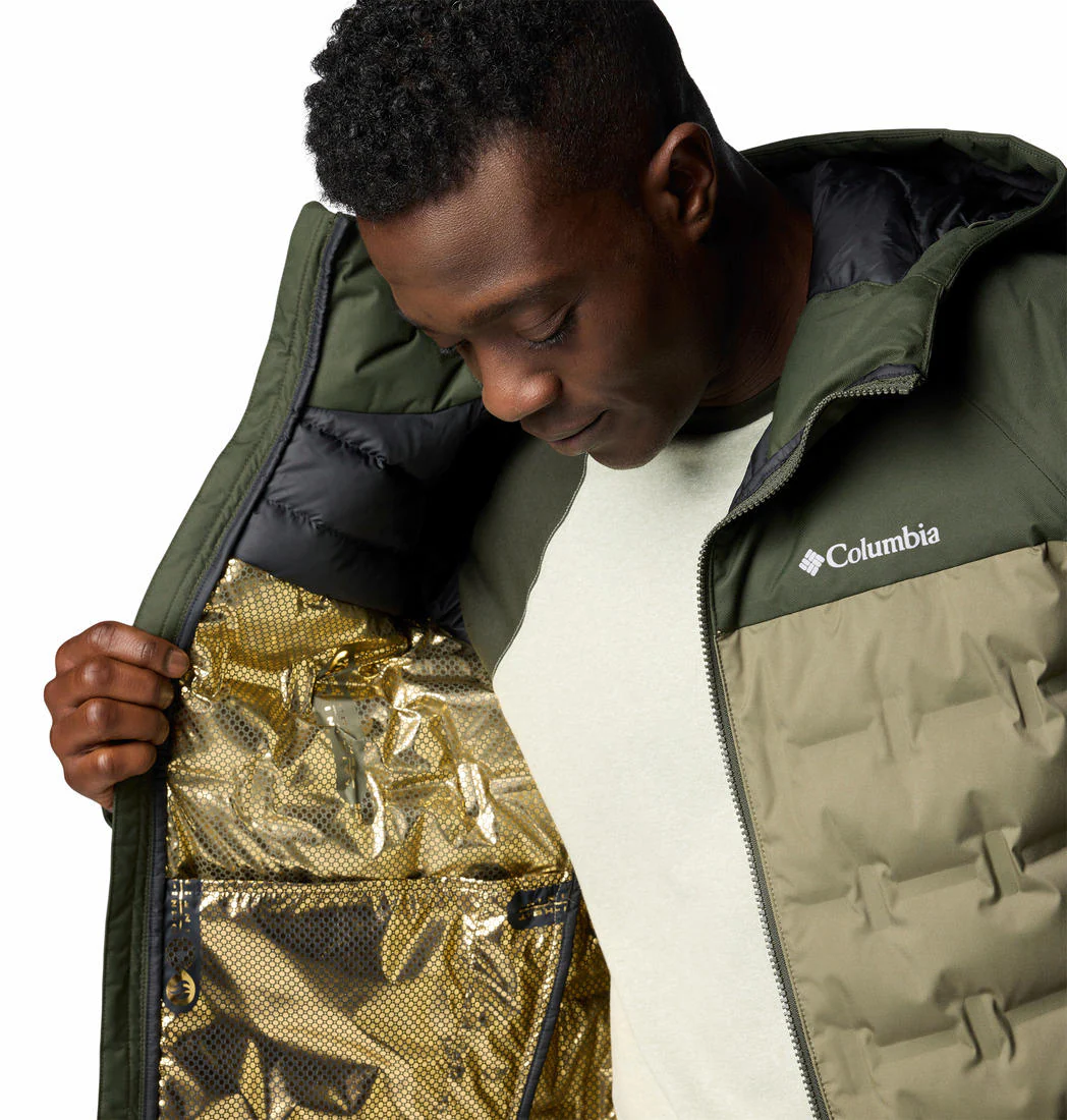 Columbia Men Green Grand Trek III Down Hooded Jacket - Image 6