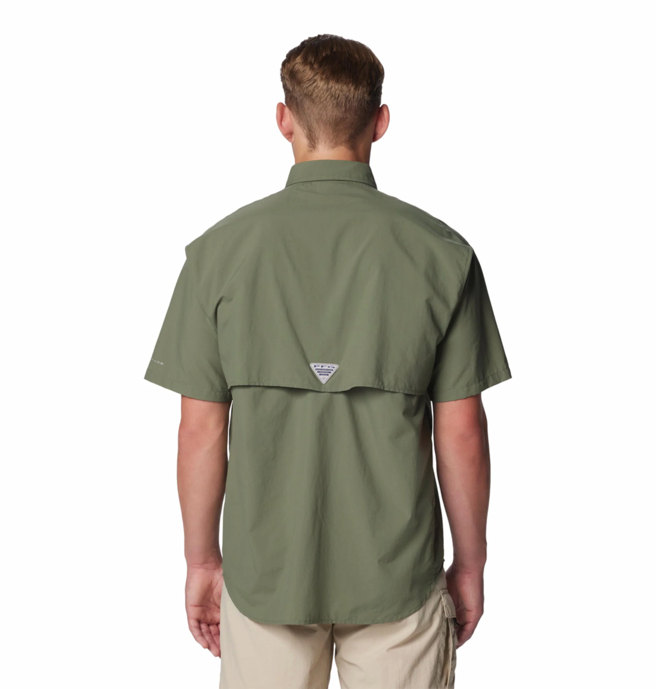 Columbia Men Green Bahama II S/S Shirt (Sun Protection) - Image 5
