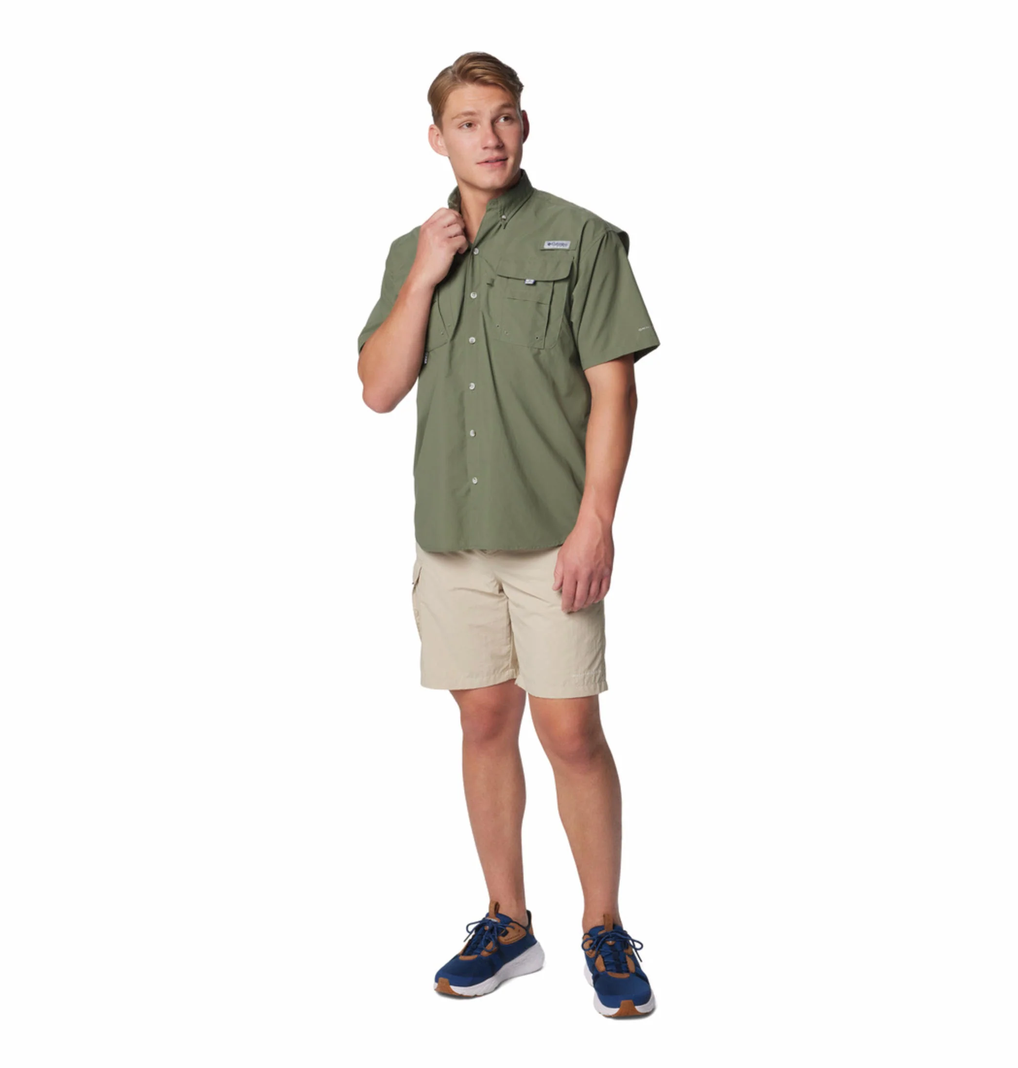 Columbia Men Green Bahama II S/S Shirt (Sun Protection) - Image 6