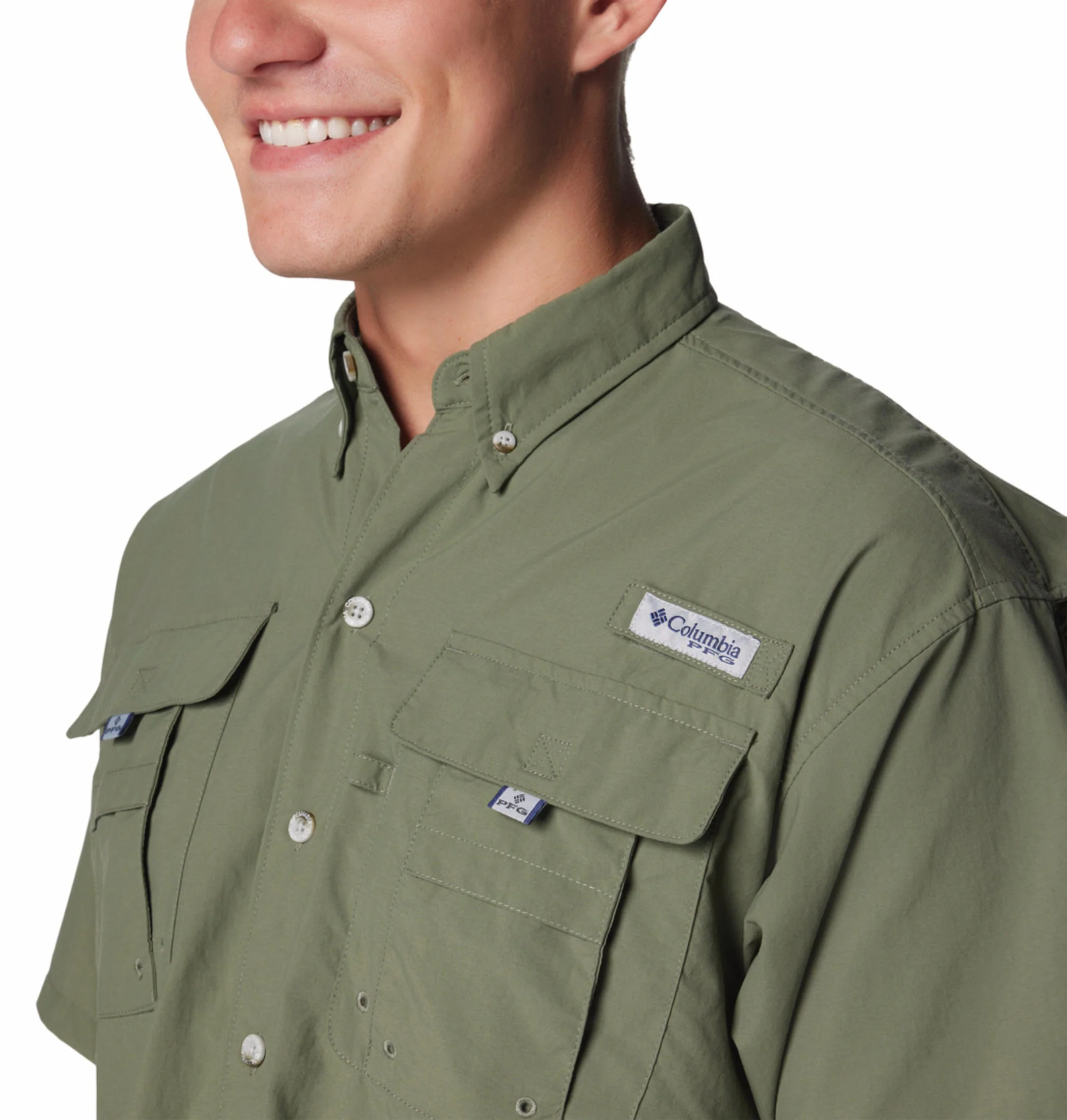 Columbia Men Green Bahama II S/S Shirt (Sun Protection) - Image 8