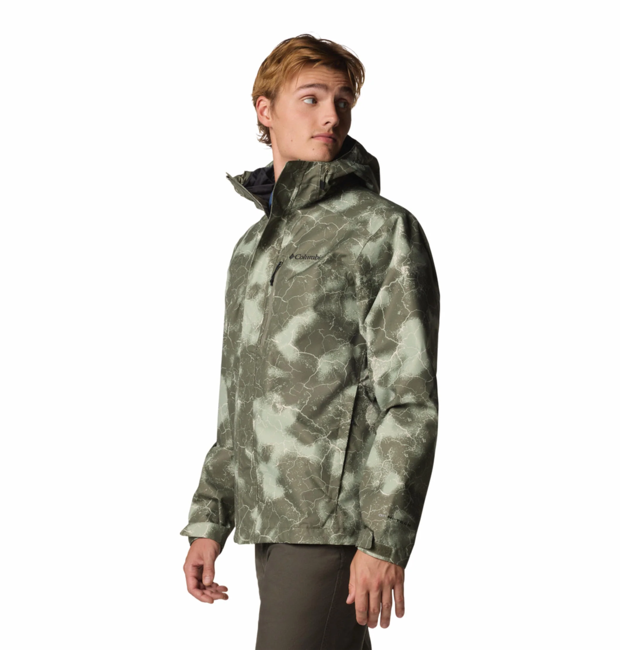 Columbia Men Green Hikebound II Printed Jacket Waterproof - Image 4