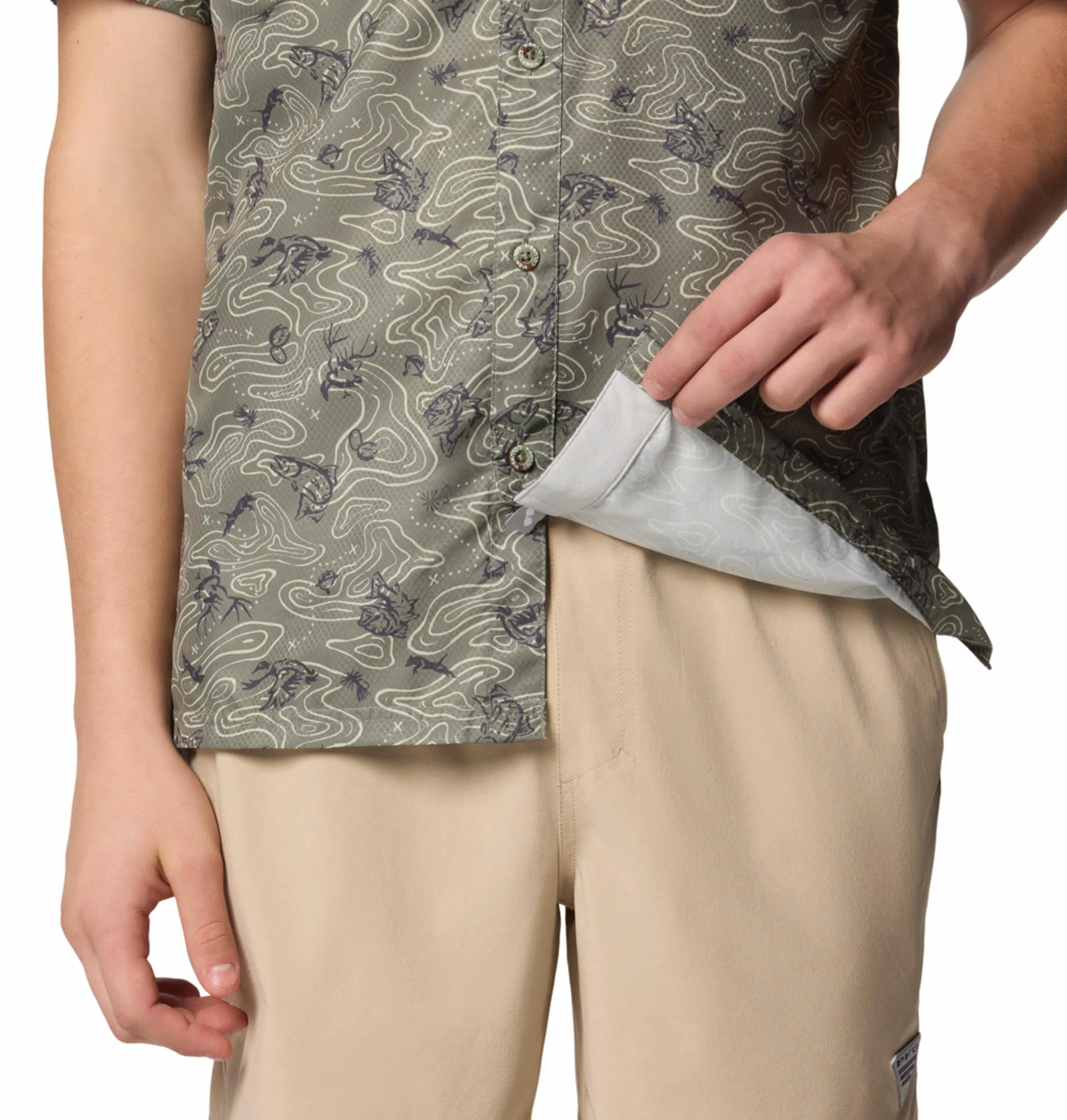 Columbia Men Green Super Slack Tide Camp Shirt (Sun Protection) - Image 6