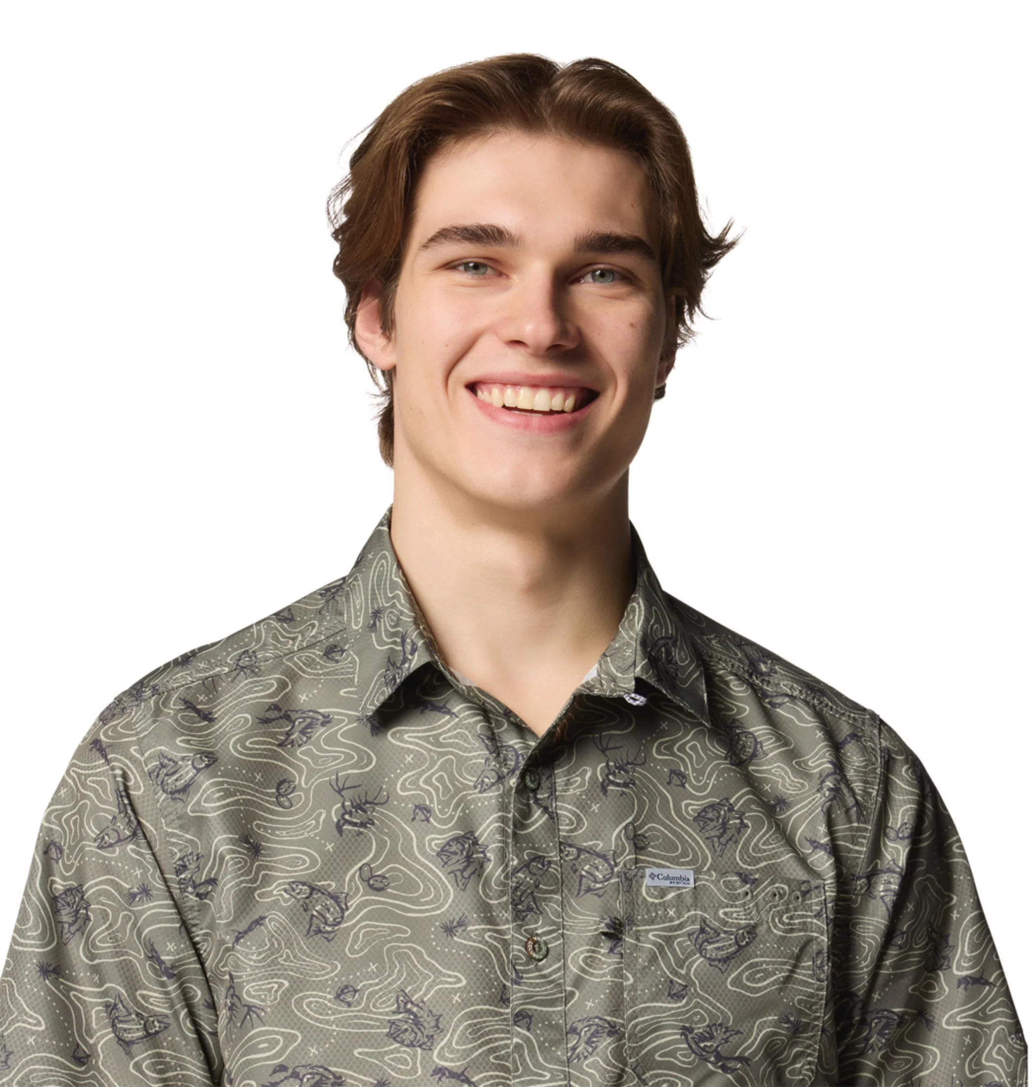 Columbia Men Green Super Slack Tide Camp Shirt (Sun Protection) - Image 7