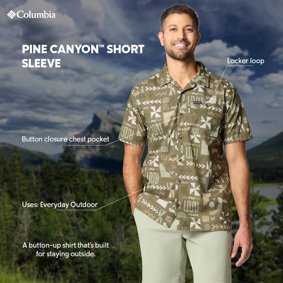 Columbia Men Green Pine Canyon Short Sleeve - Image 2