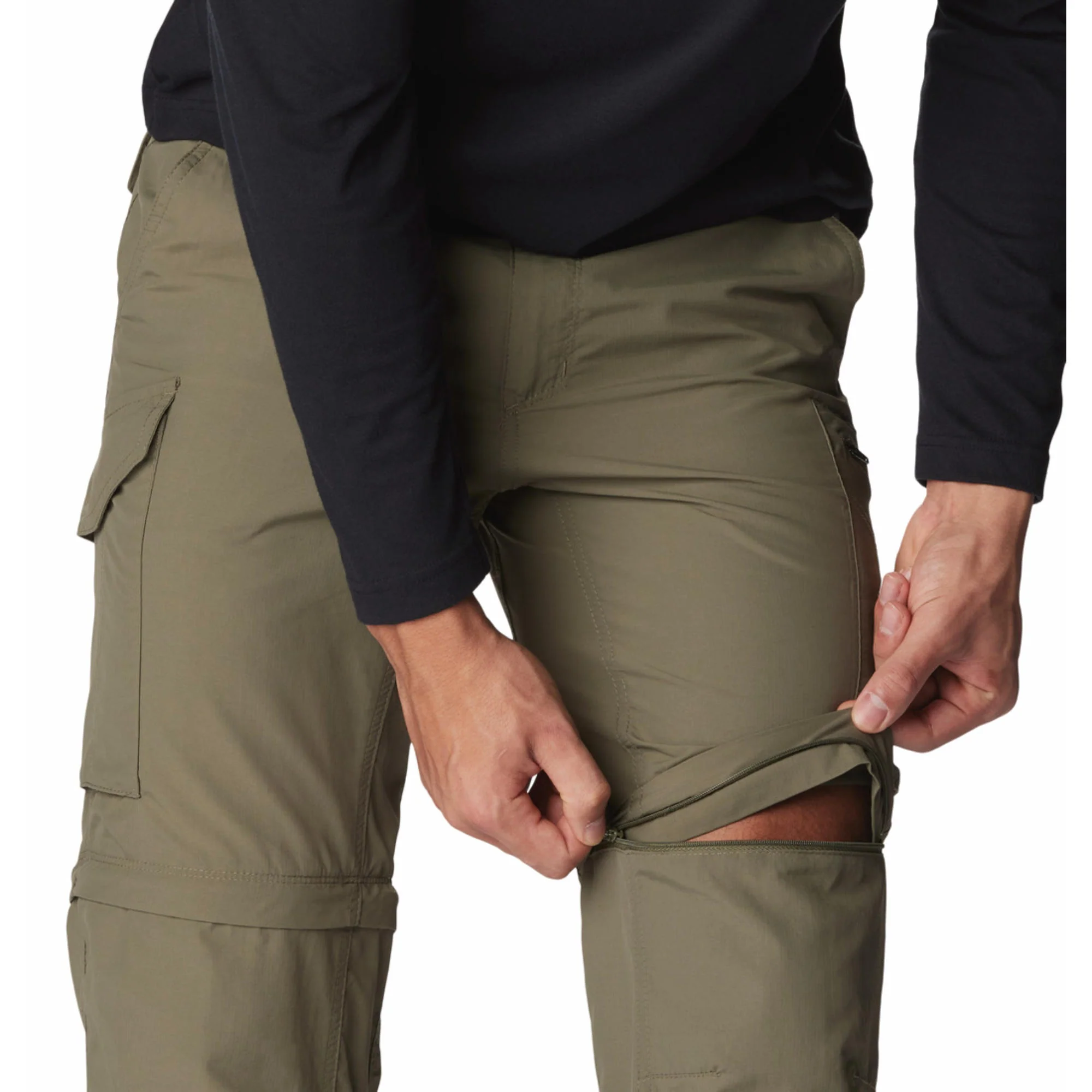 Columbia Men Green Silver Ridge Convertible Pant (Sun Protection) - Image 5