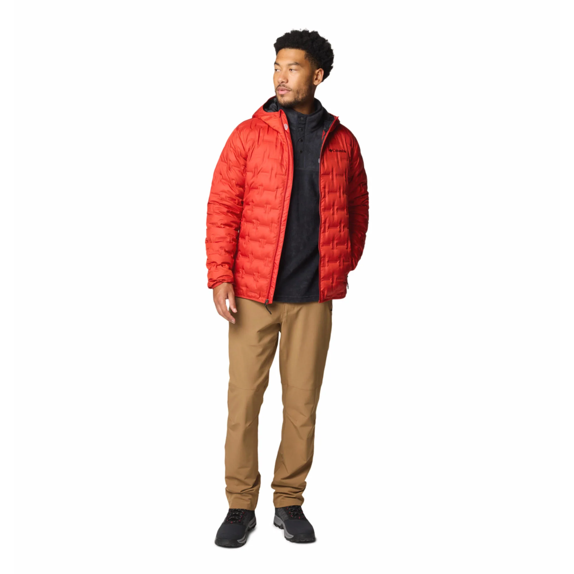 Columbia Men Red Delta Ridge II Down Hooded Jacket - Image 4