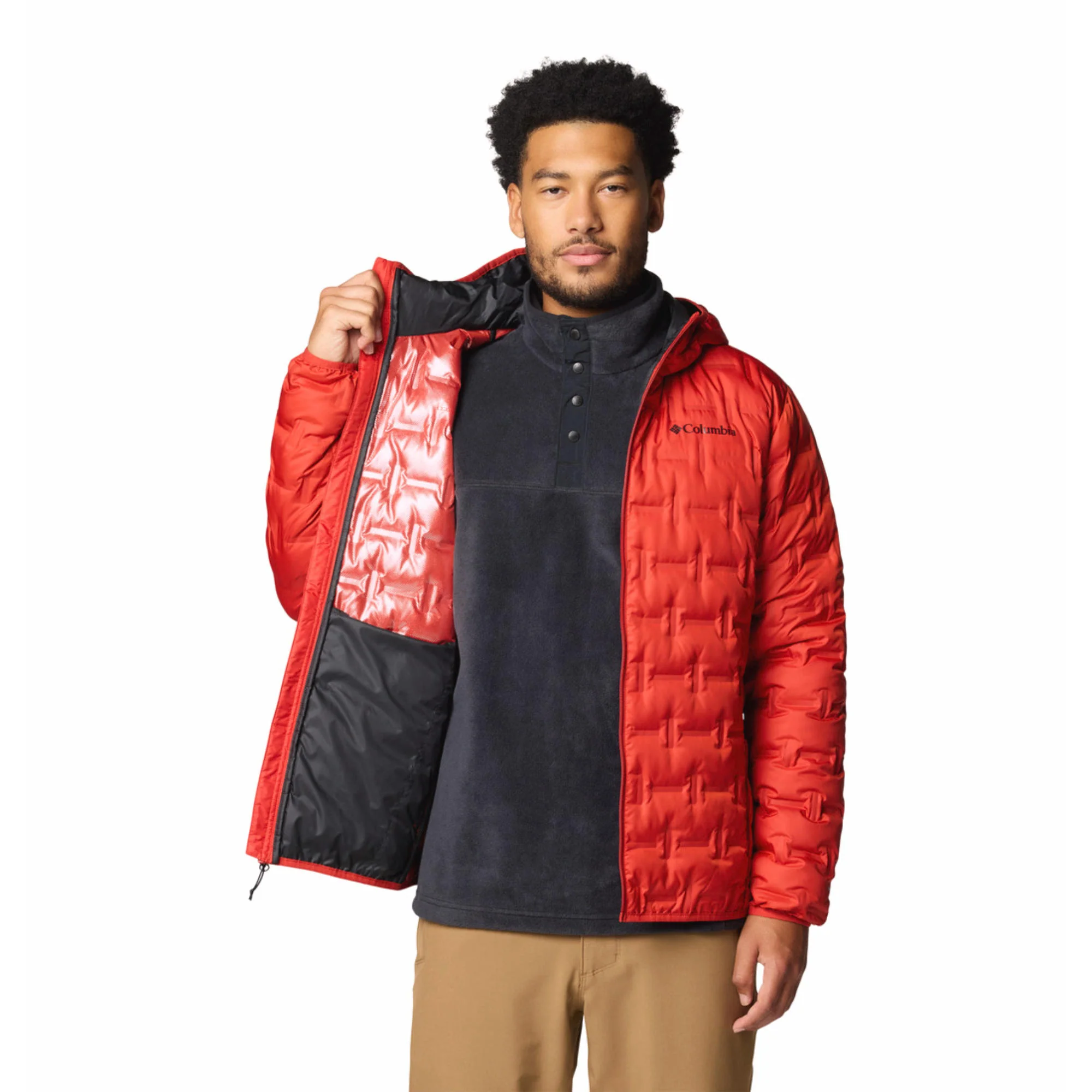 Columbia Men Red Delta Ridge II Down Hooded Jacket - Image 6