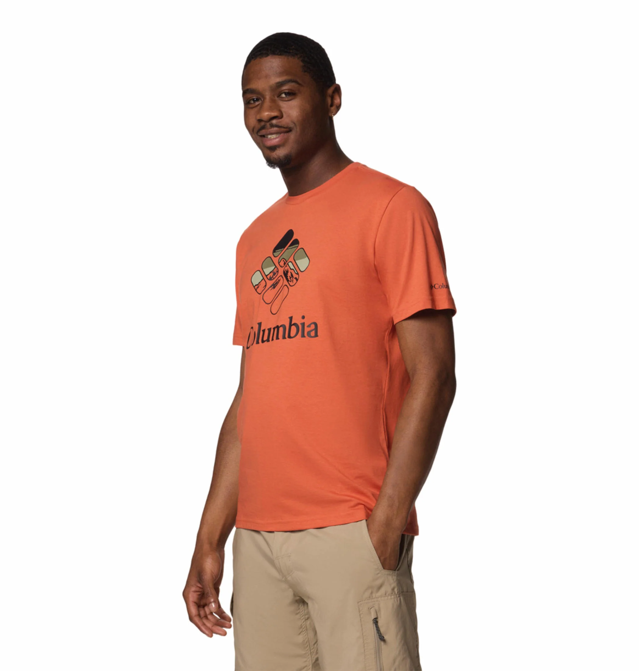 Columbia Men Red M Rapid Ridge Graphic Tee - Image 4