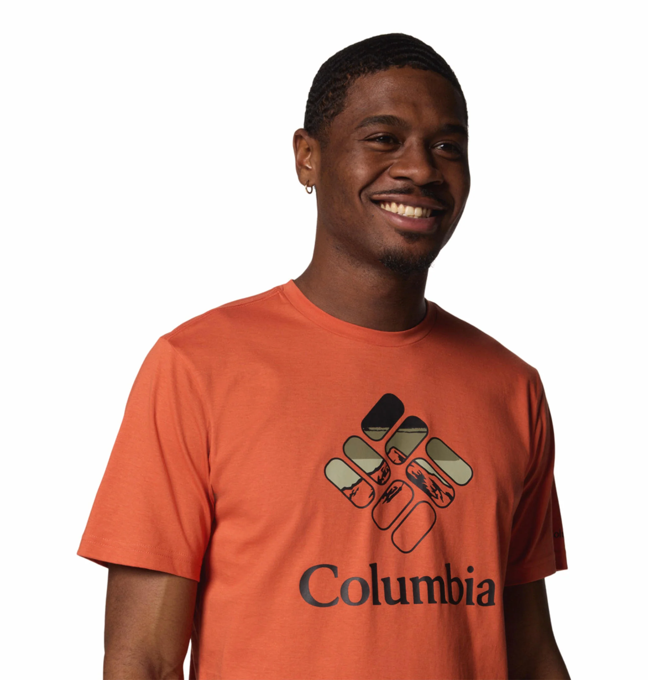 Columbia Men Red M Rapid Ridge Graphic Tee - Image 6