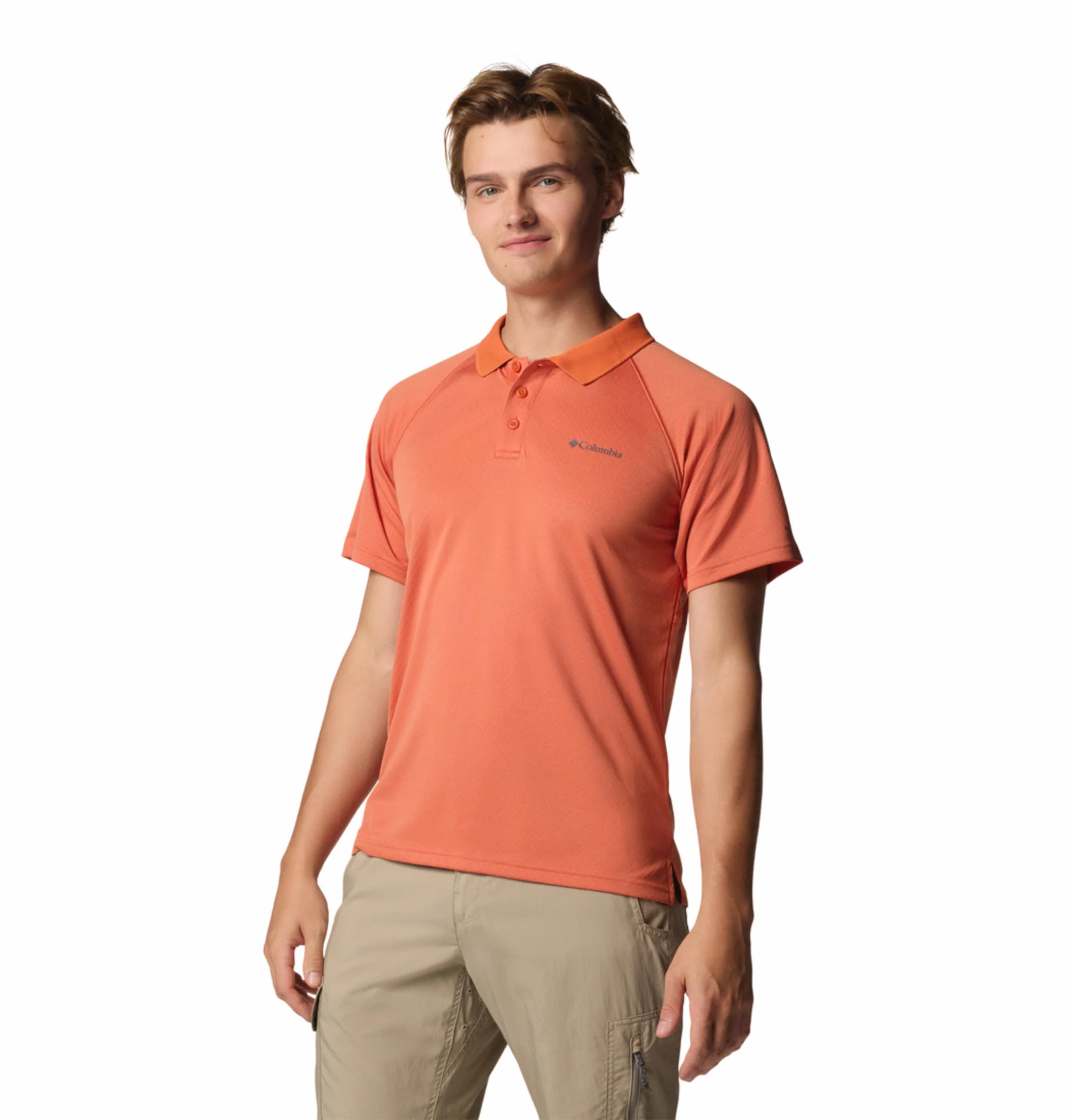 Columbia Men Red Alpine Chill Pro Polo (Sun Protection) - Image 4