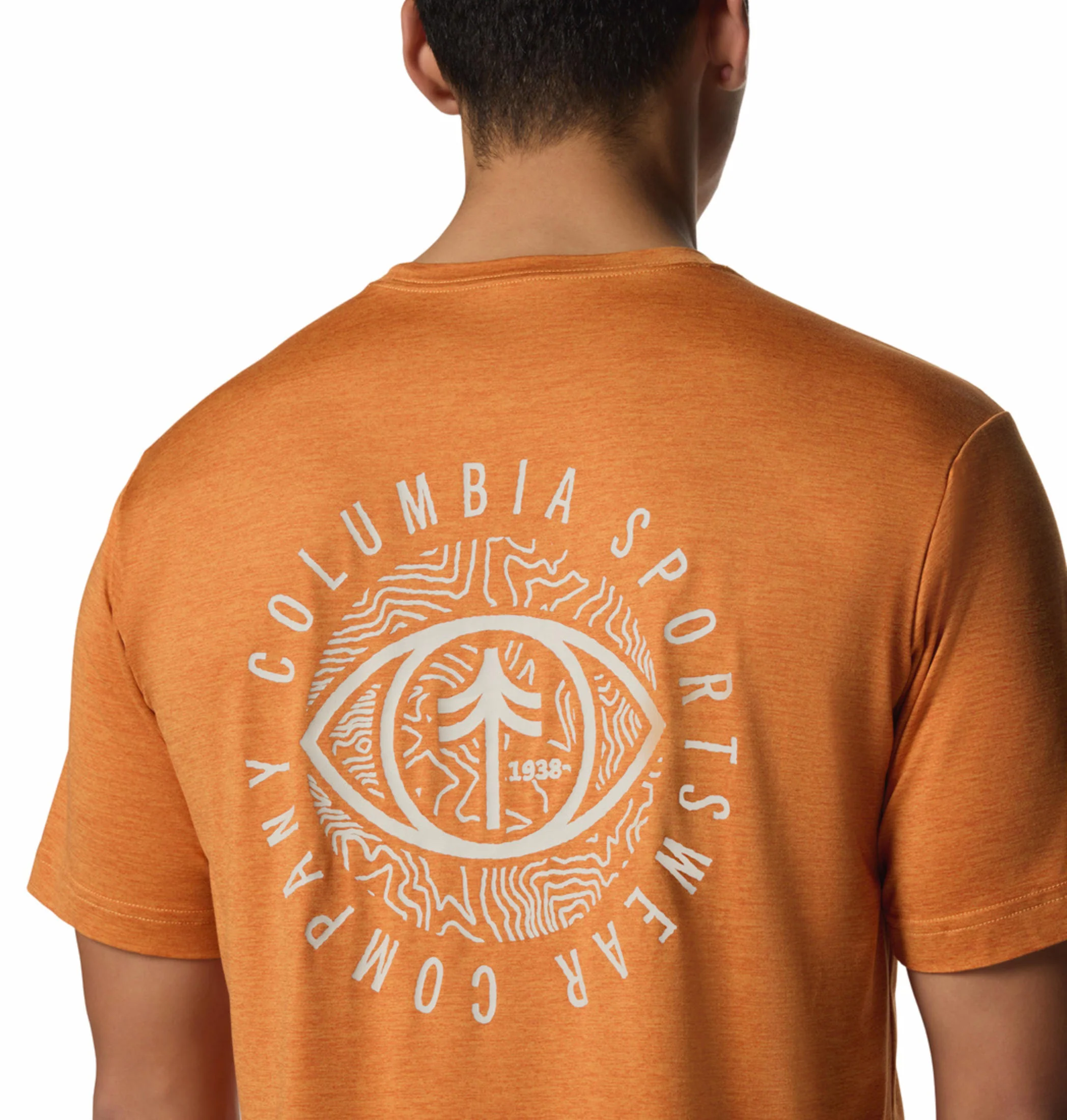 Columbia Men Red Kwick Hike Back Graphic SS Tee (Sun Protection) - Image 7