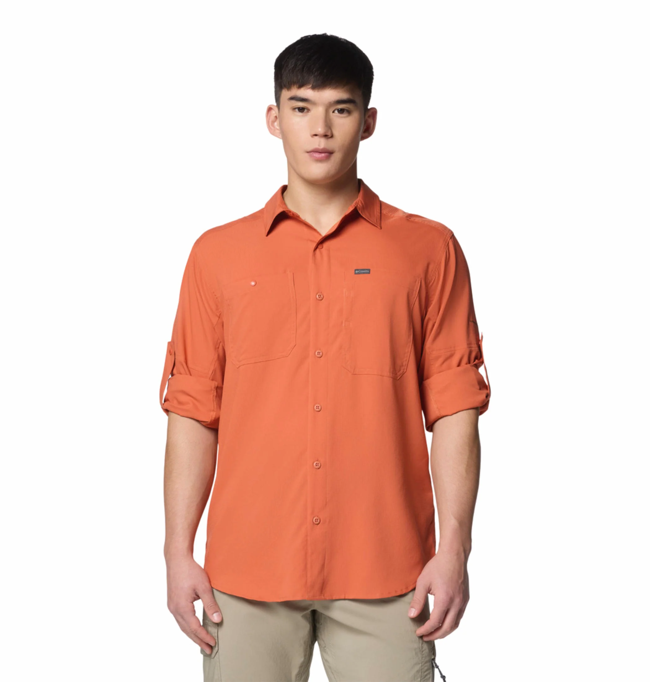 Columbia Men Red Silver Ridge Utility Lite Long Sleeve (Sun Protection) - Image 6