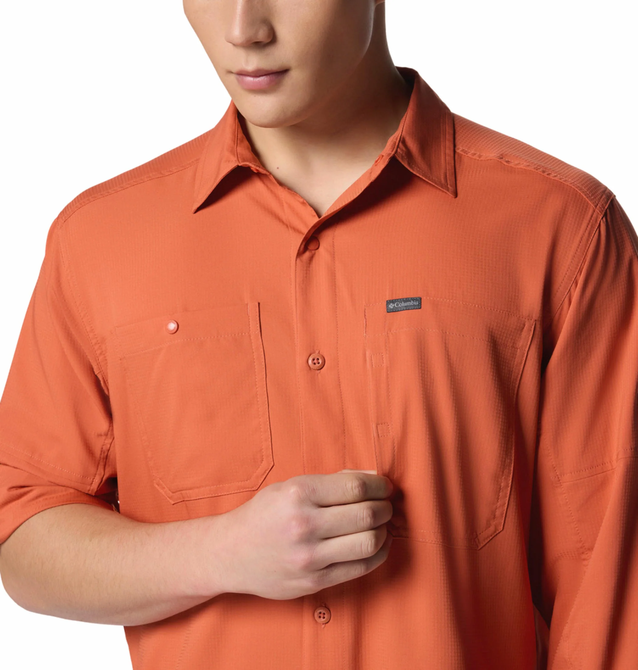 Columbia Men Red Silver Ridge Utility Lite Long Sleeve (Sun Protection) - Image 9