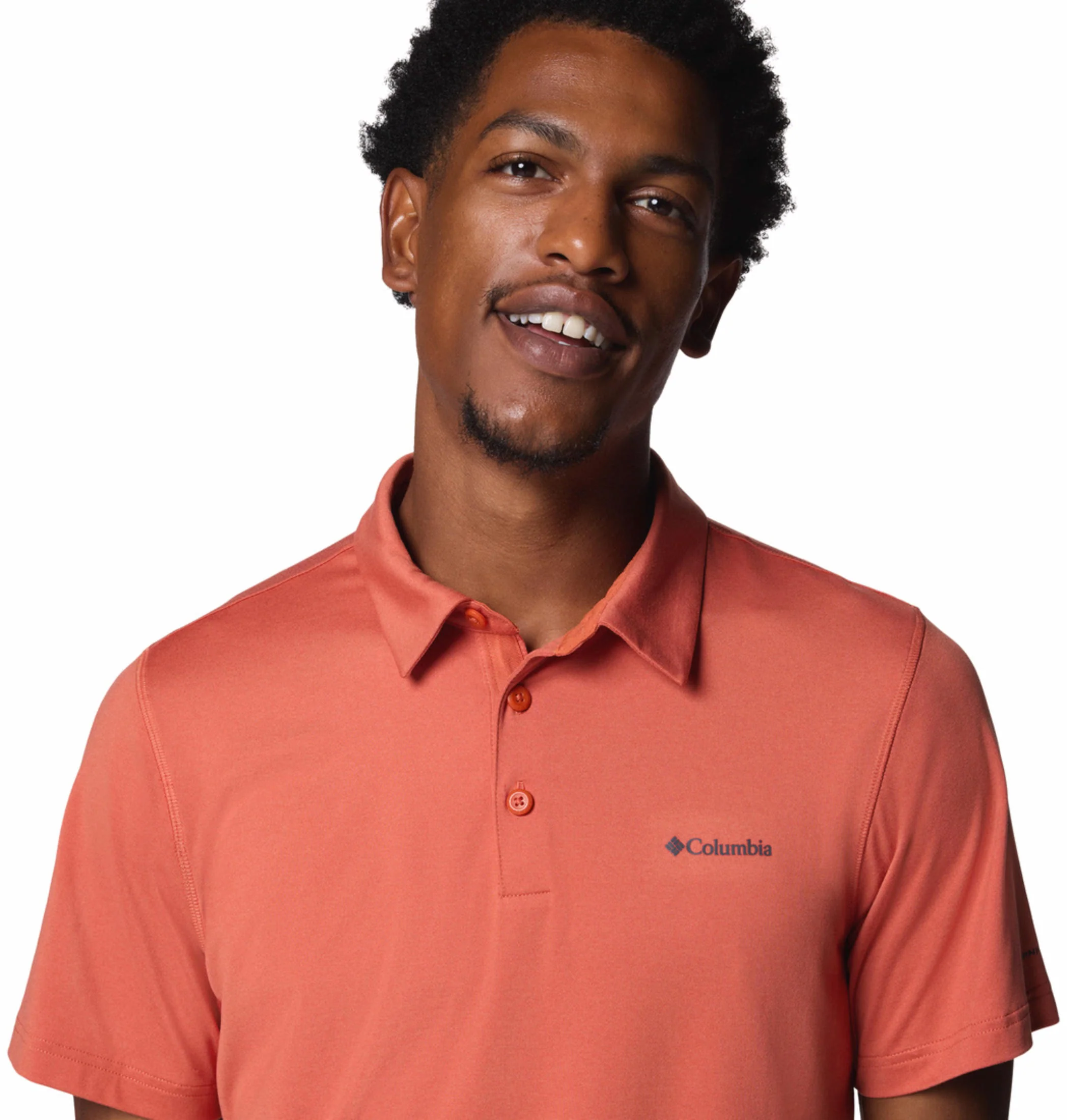 Columbia Men Red Tech Trail Polo (Sun Protection) - Image 6