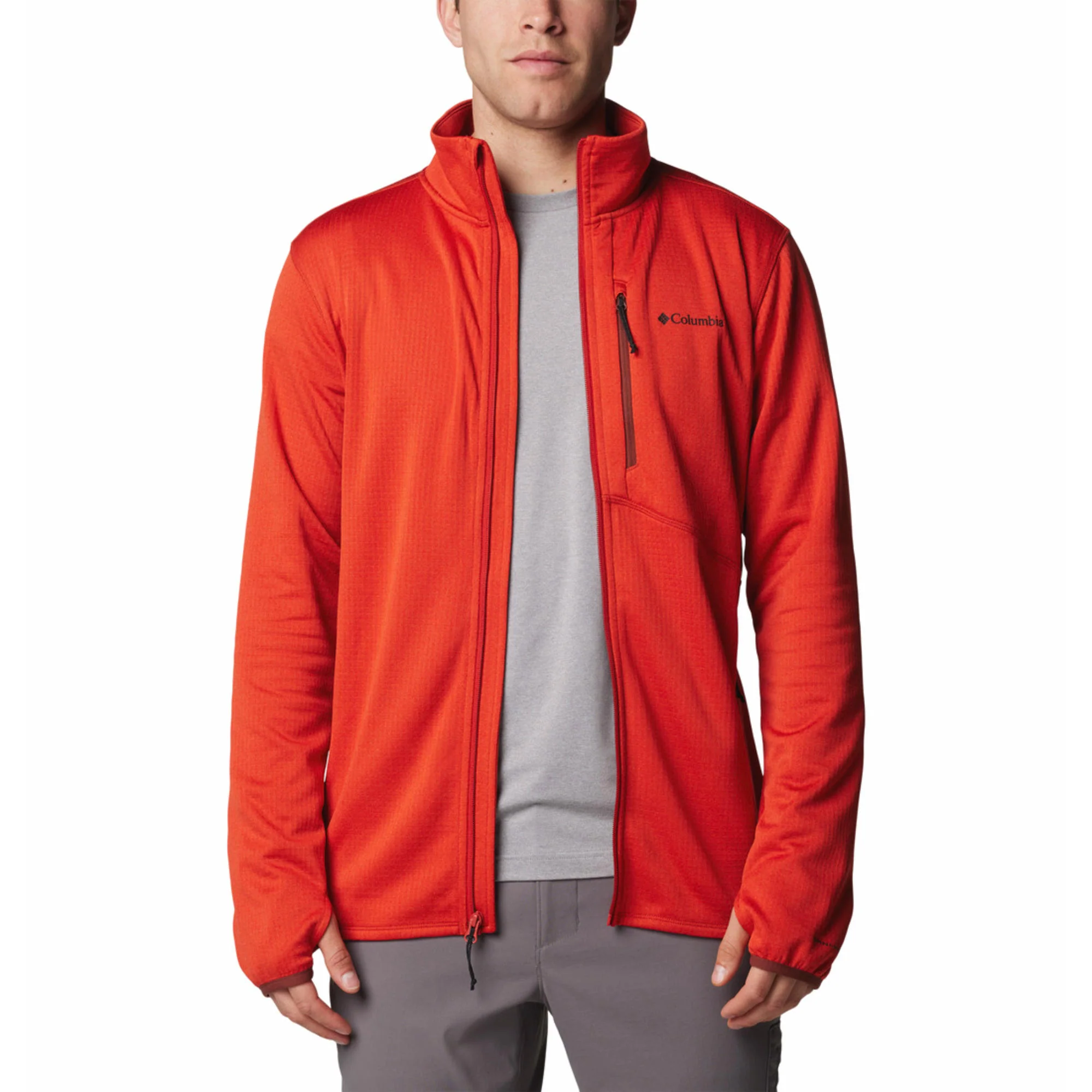 Columbia Men Red Park View Fleece Full Zip - Image 4