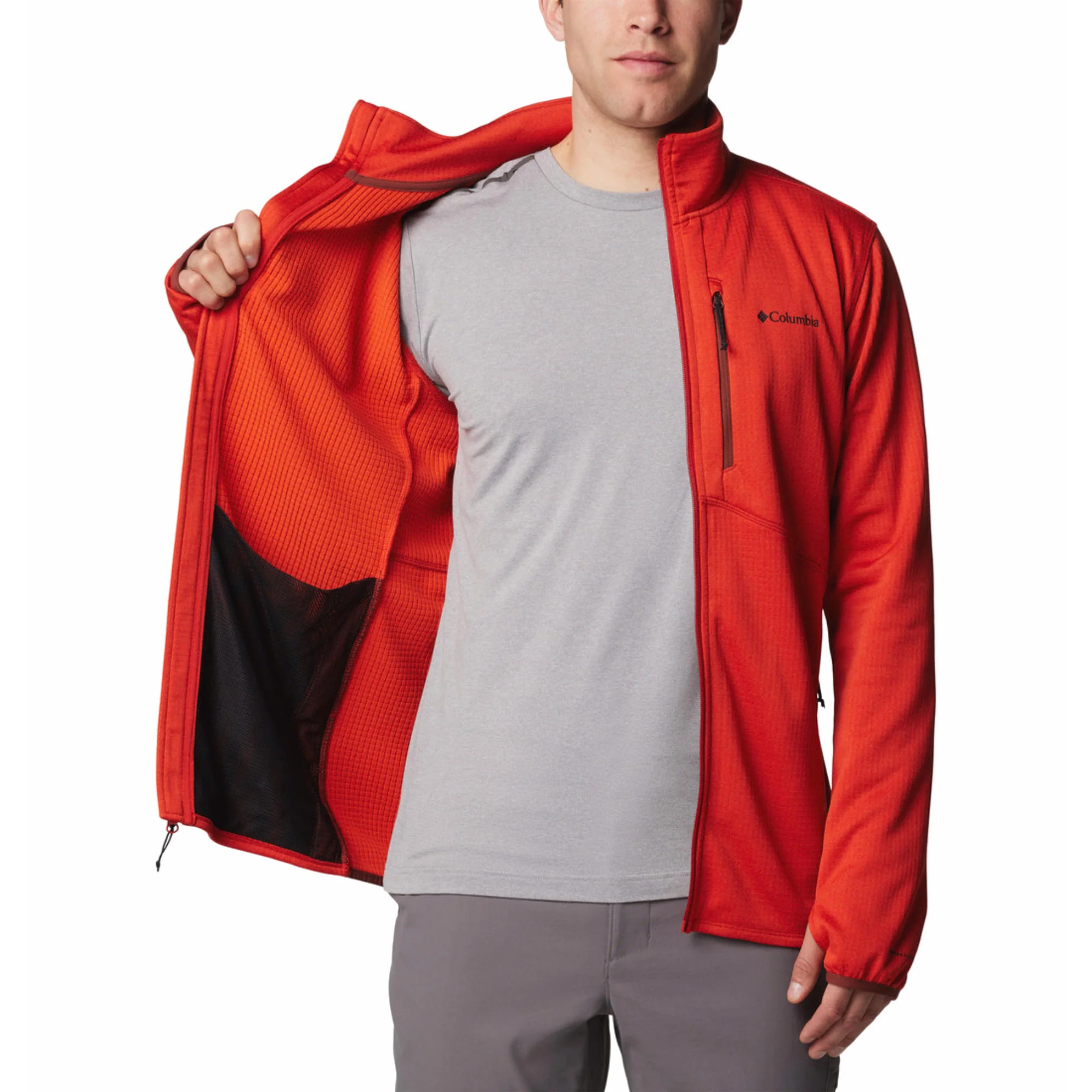 Columbia Men Red Park View Fleece Full Zip - Image 5