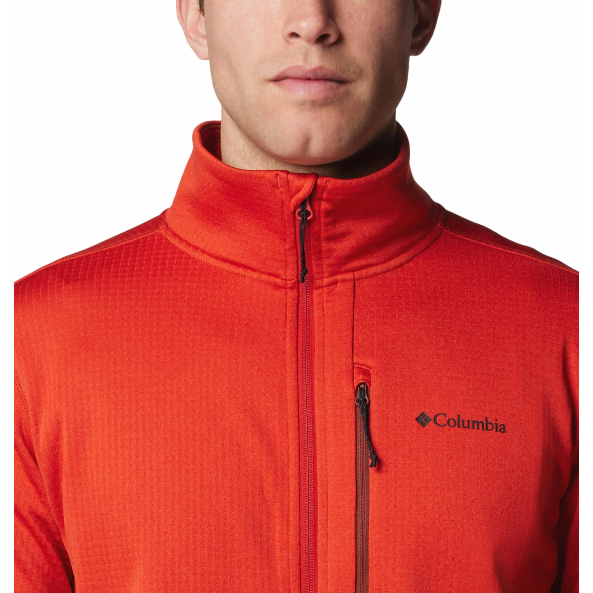 Columbia Men Red Park View Fleece Full Zip - Image 6