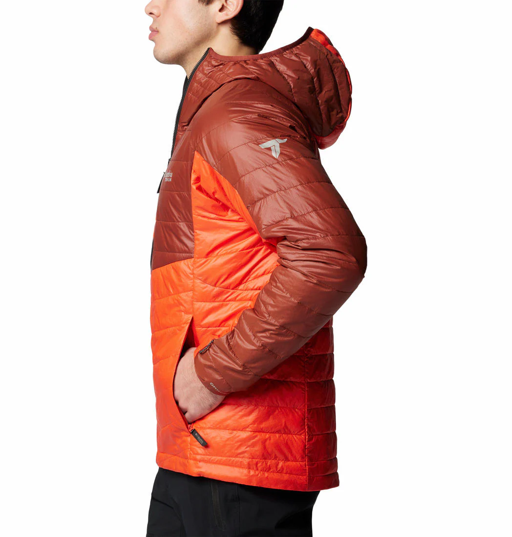 Columbia Men Orange Platinum Peak II Hooded Jacket - Image 3
